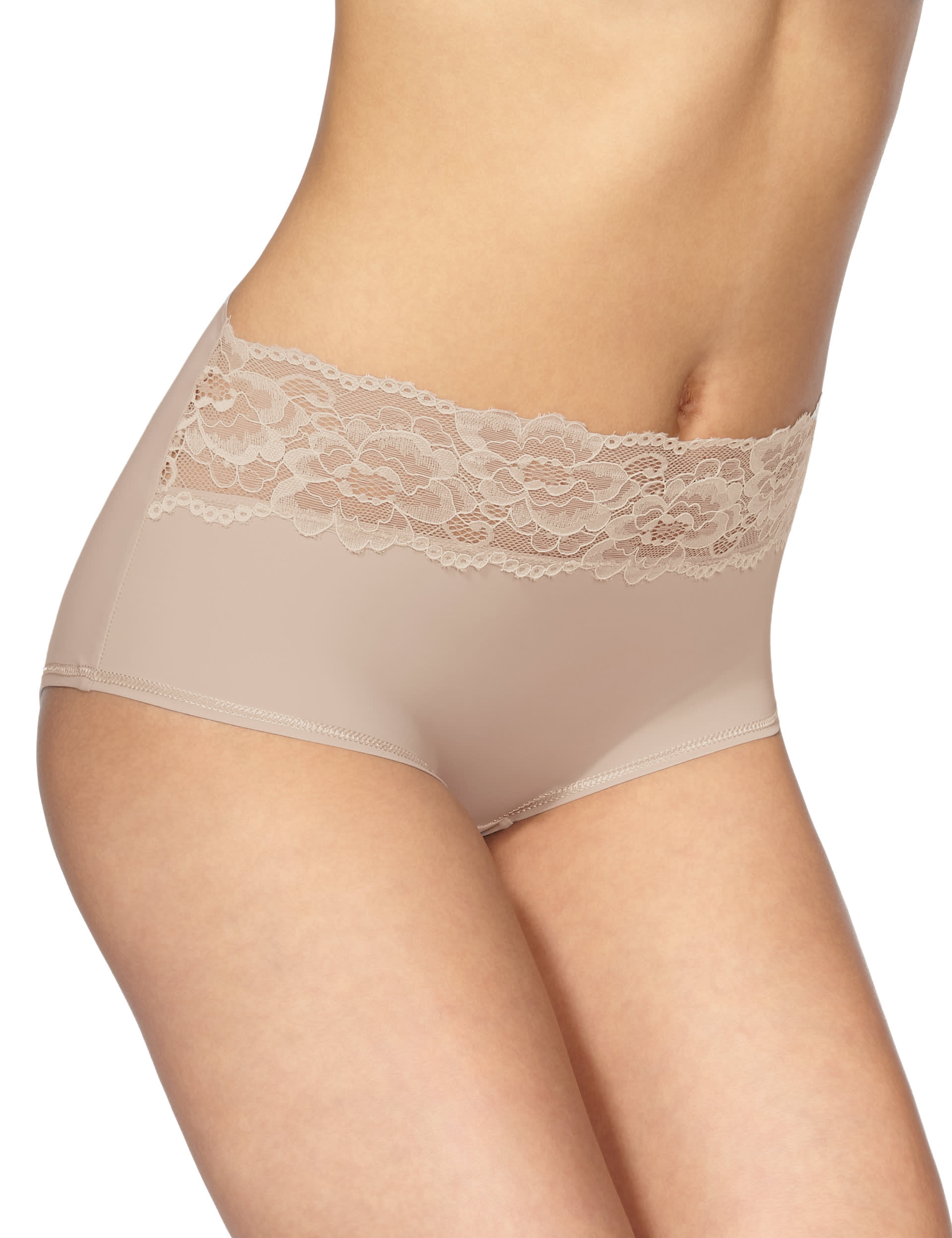Floral Lace High Rise Bandeau Midi Knickers Image 2 of 3