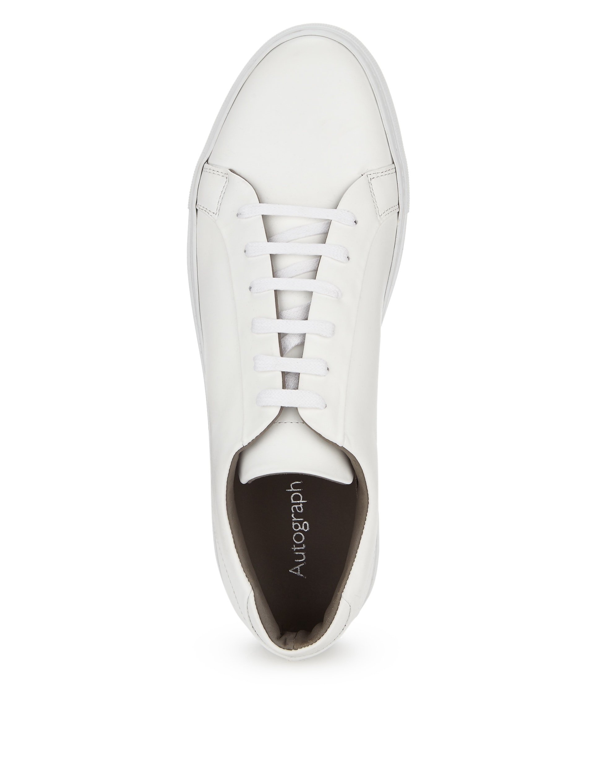 Leather Lace Up Trainers Image 2 of 4