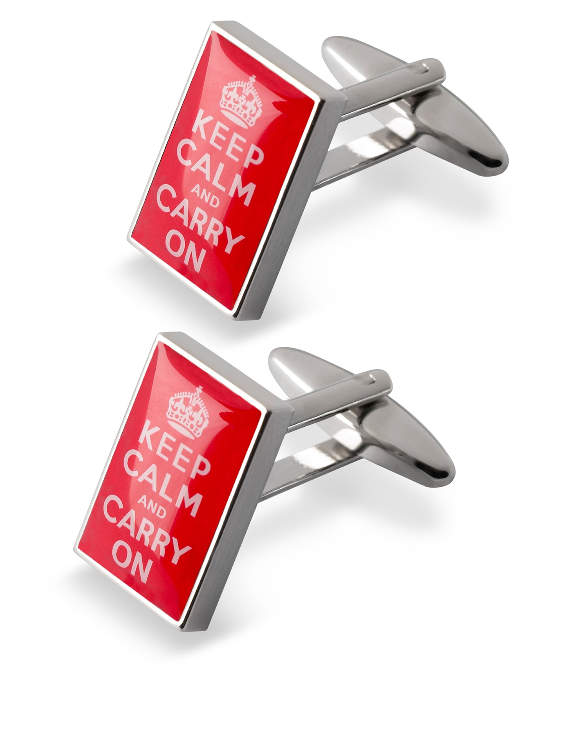 Keep Calm & Carry On Cufflinks Image 1 of 1