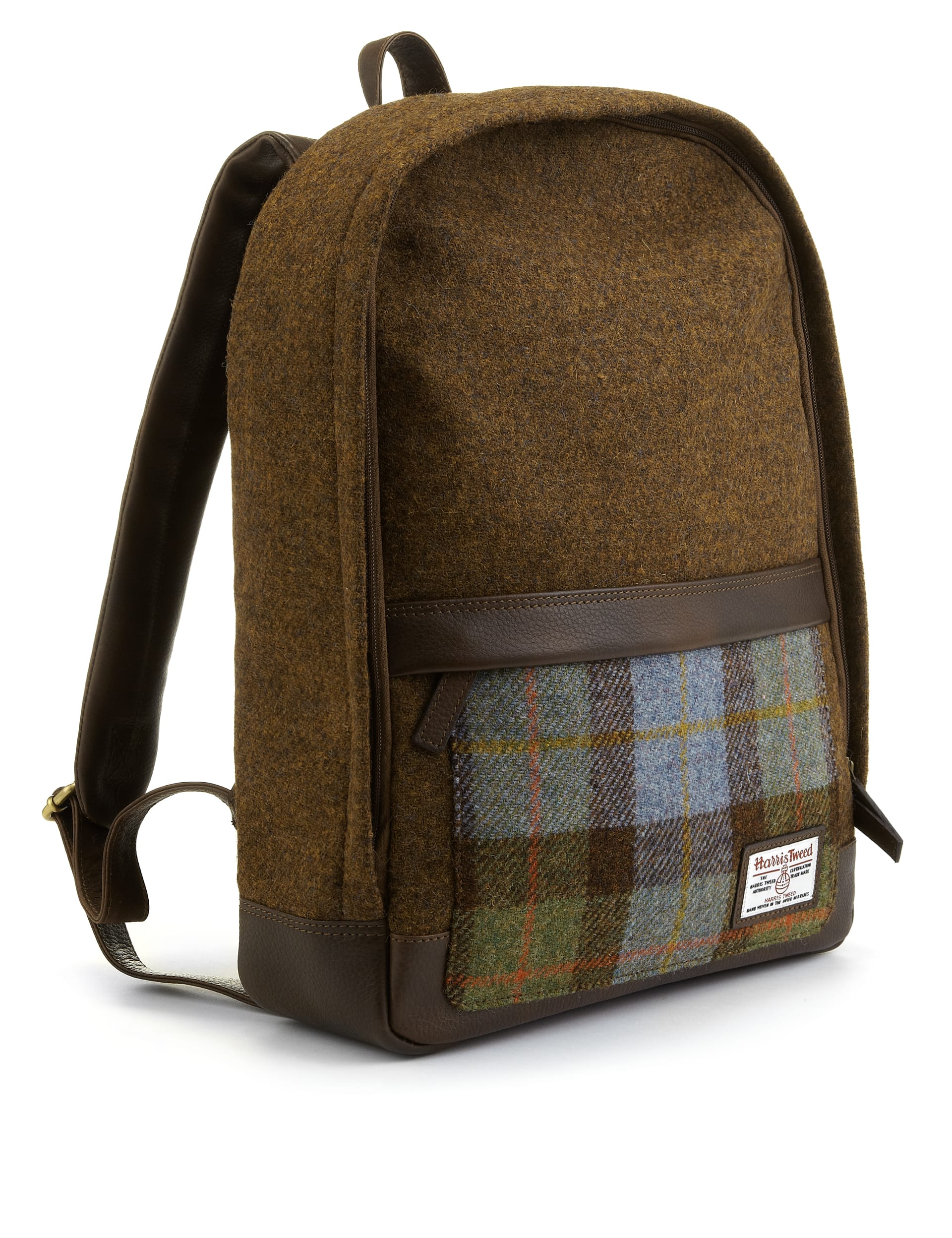 Pure Wool Harris Tweed Rucksack Blue Harbour M S