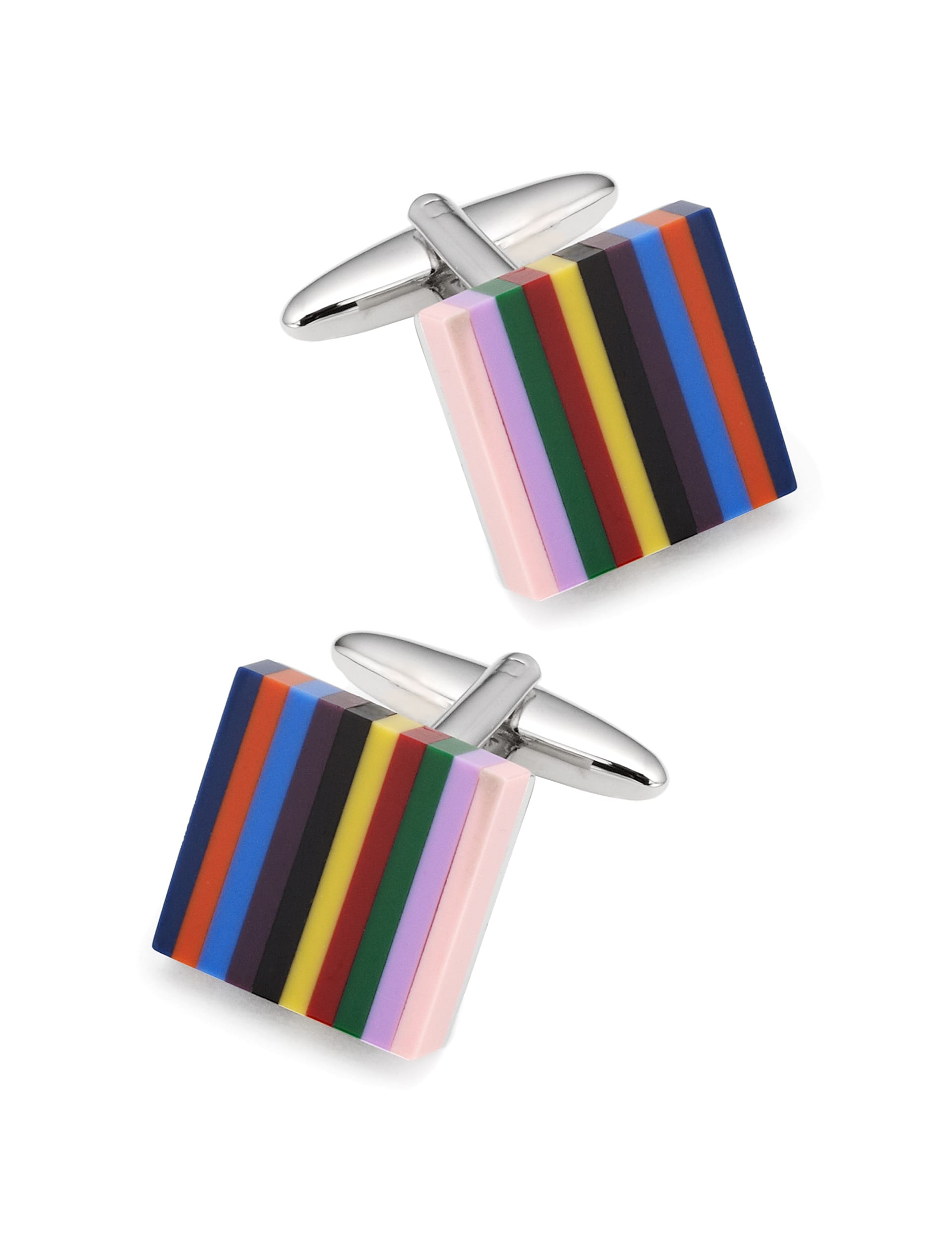 Multi-Striped Square Cufflinks Image 1 of 2