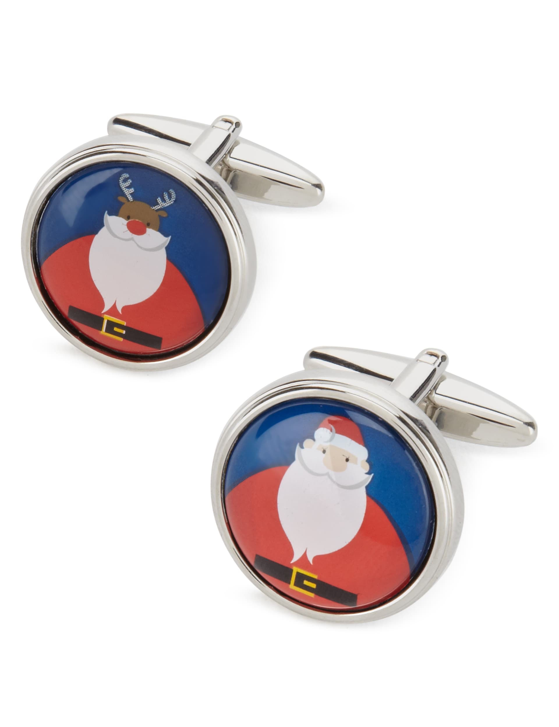 Deer & Santa Christmas Cufflinks Image 1 of 1