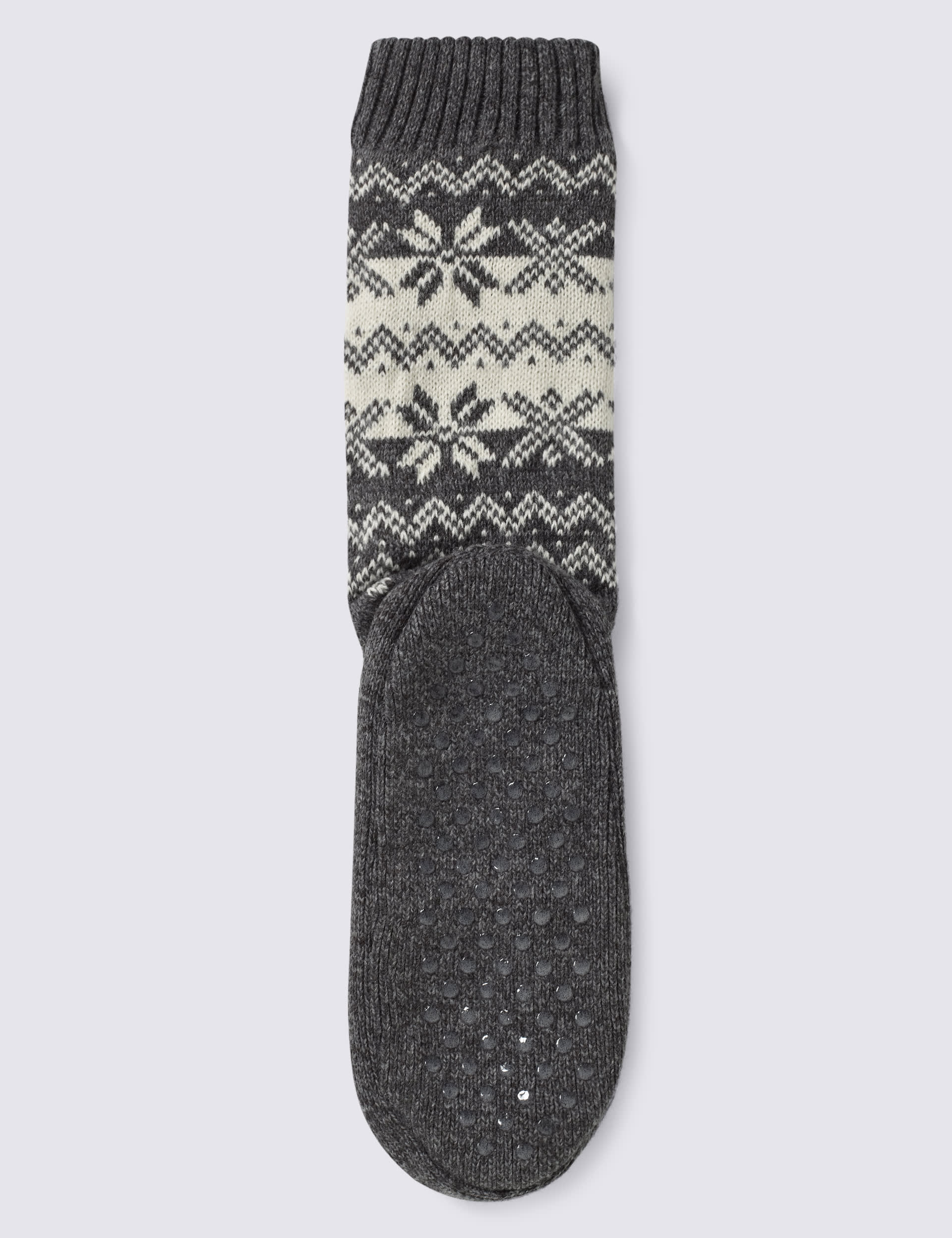 Fair Isle Bootie Slipper Socks Image 1 of 2