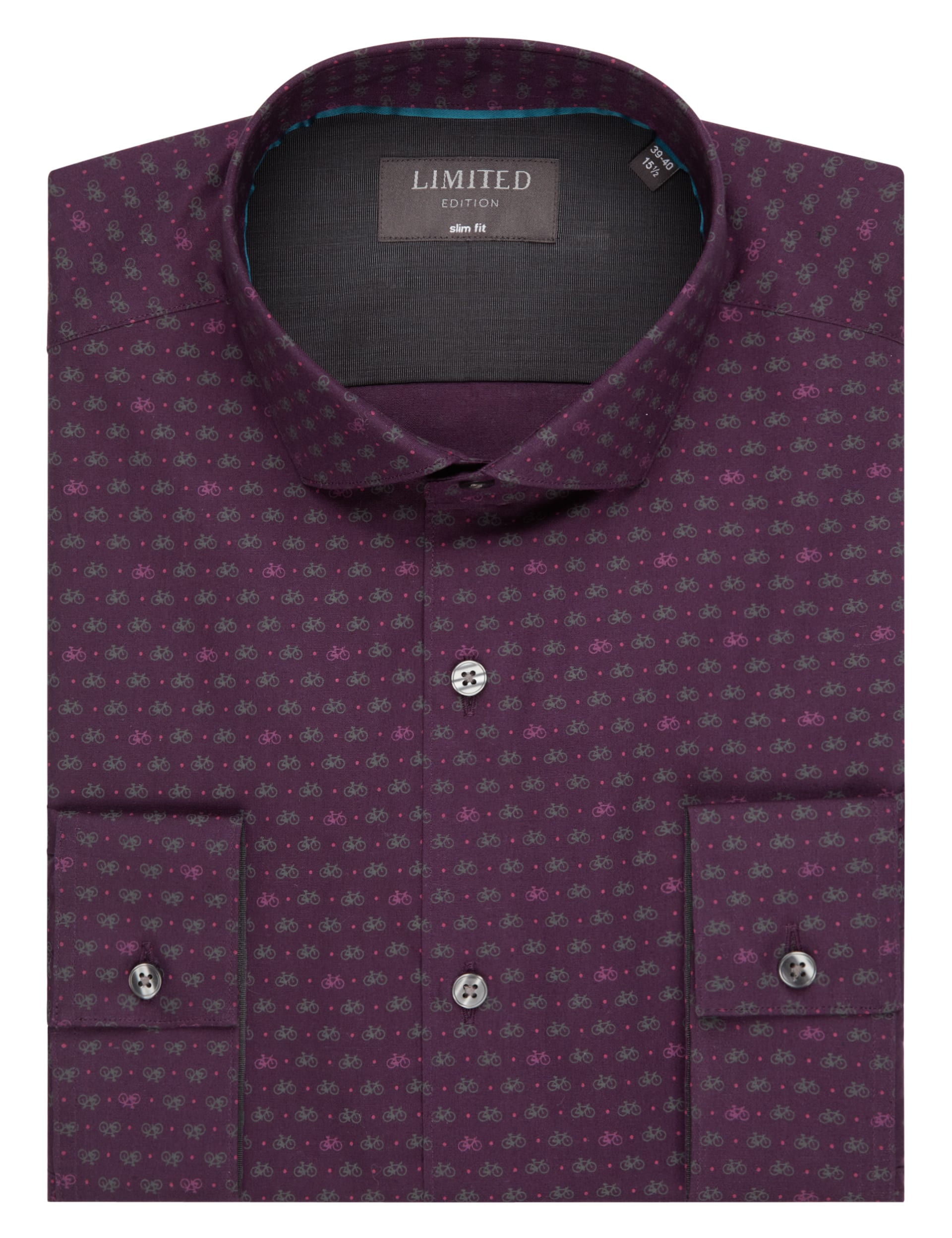 Pure Cotton Slim Fit Cycle Print Shirt Image 1 of 1
