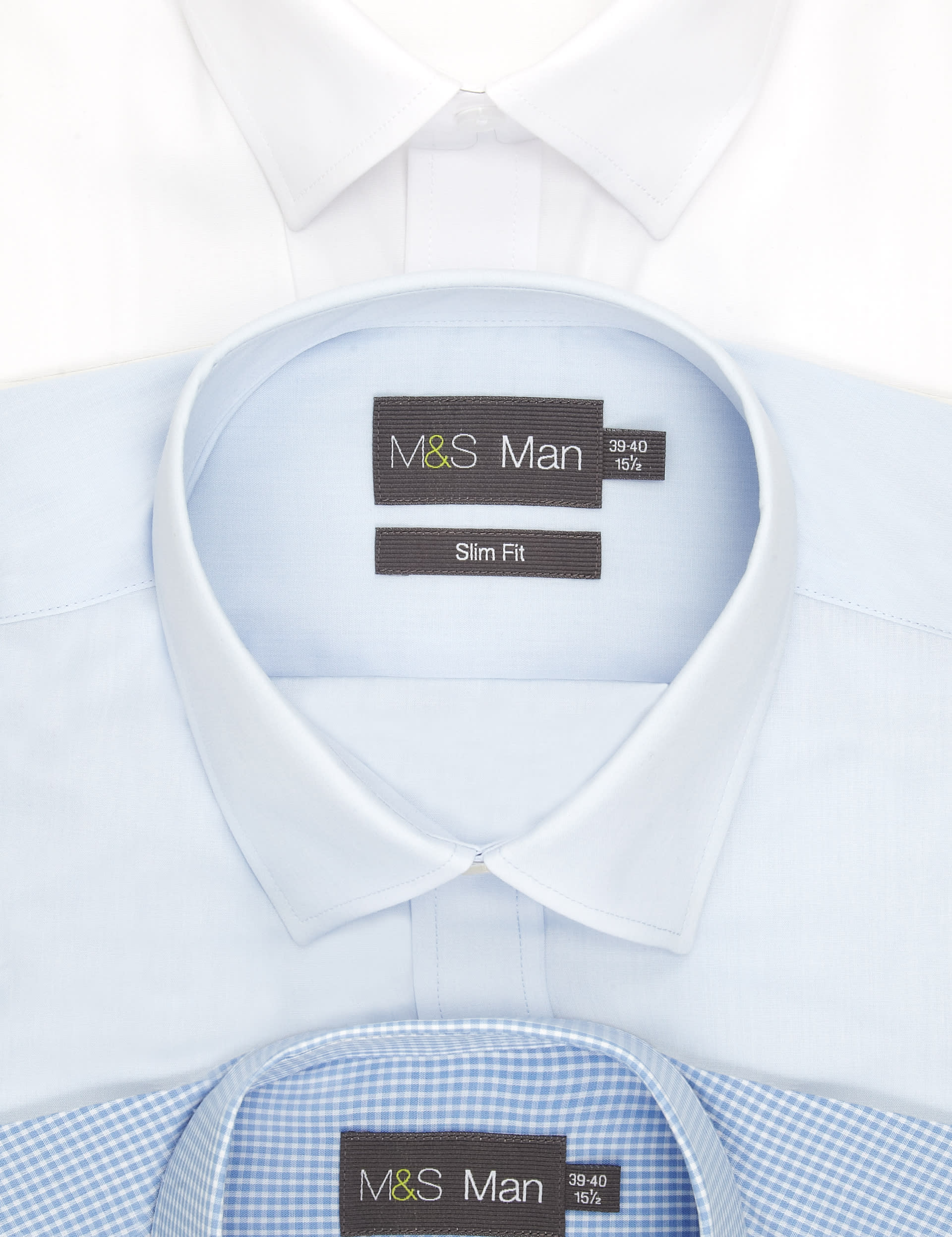 3 Pack Easycare Slim Fit Short Sleeve Shirts Image 1 of 1