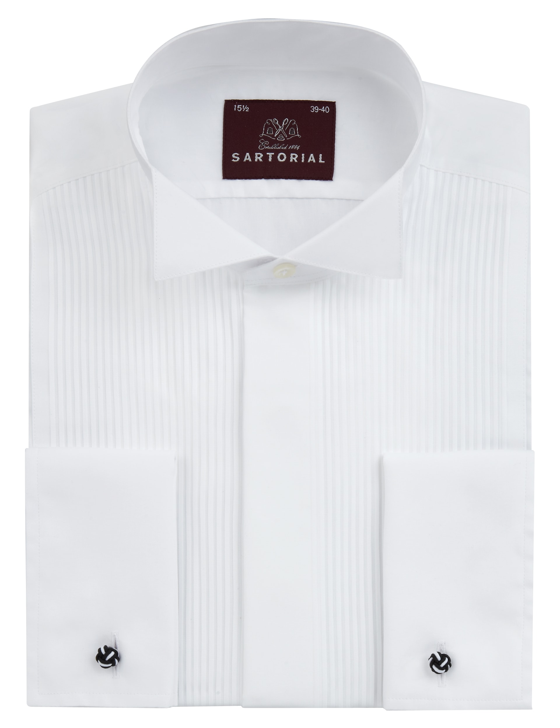 2in Longer Pure Cotton Pleated Dress Shirt Image 1 of 1