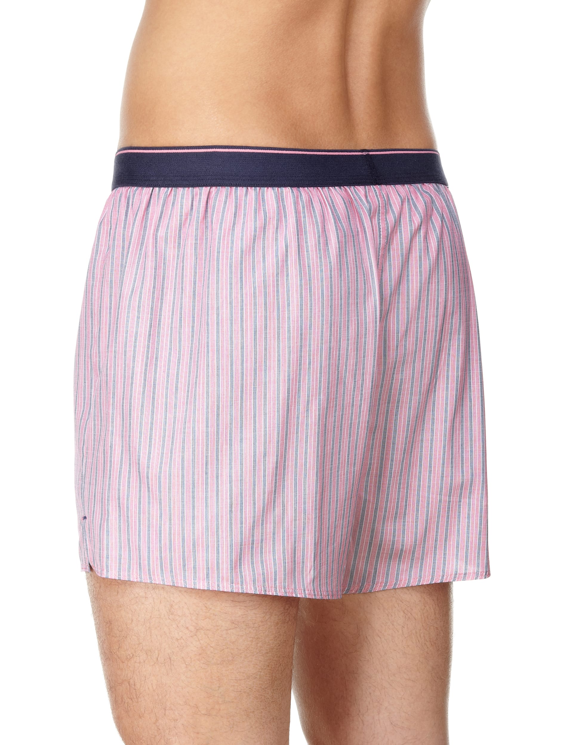 3 Pack Pure Cotton Bright Fine Striped Woven Boxers Image 2 of 4