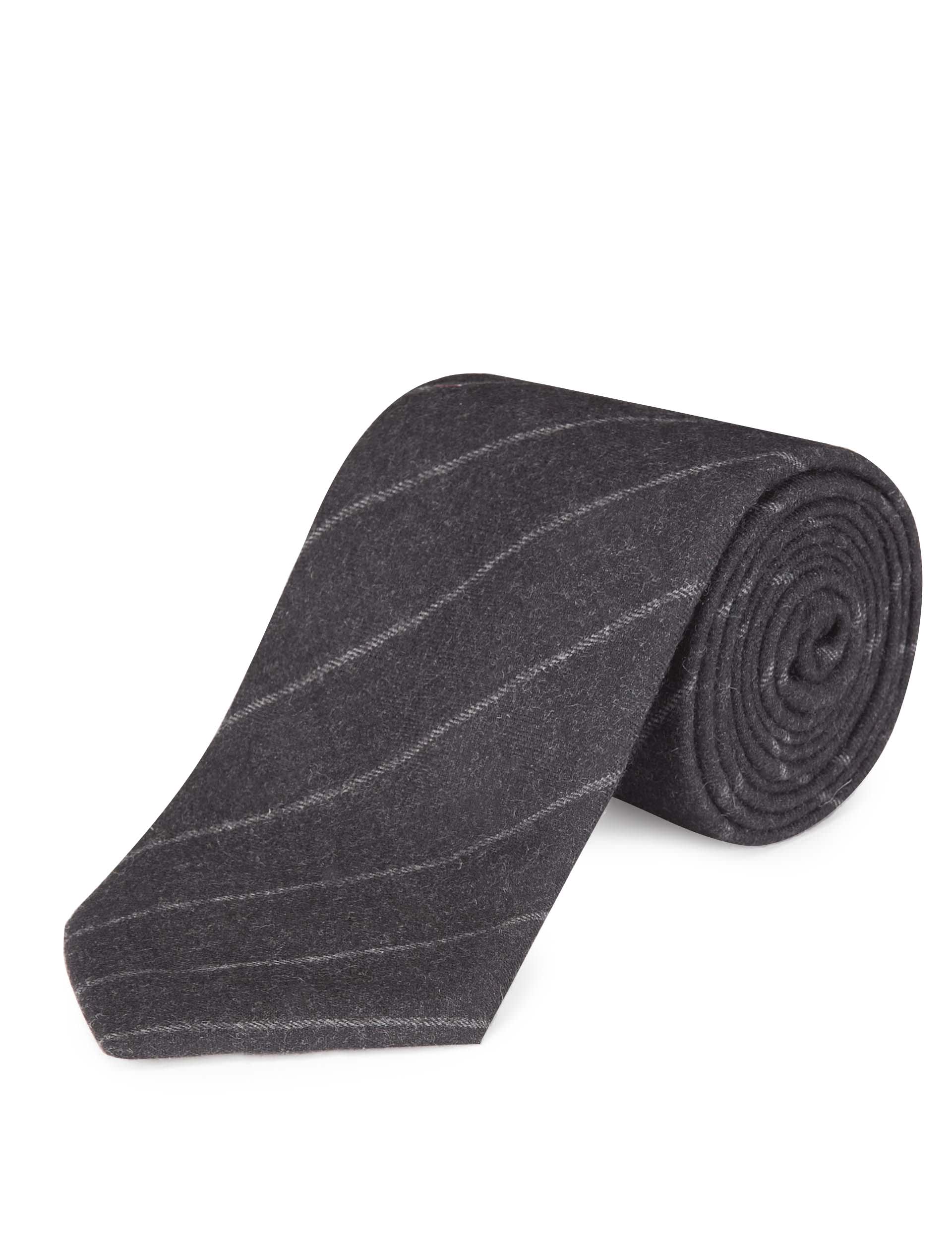 Best of British Pure Wool Wide Fit Striped Tie Image 1 of 1