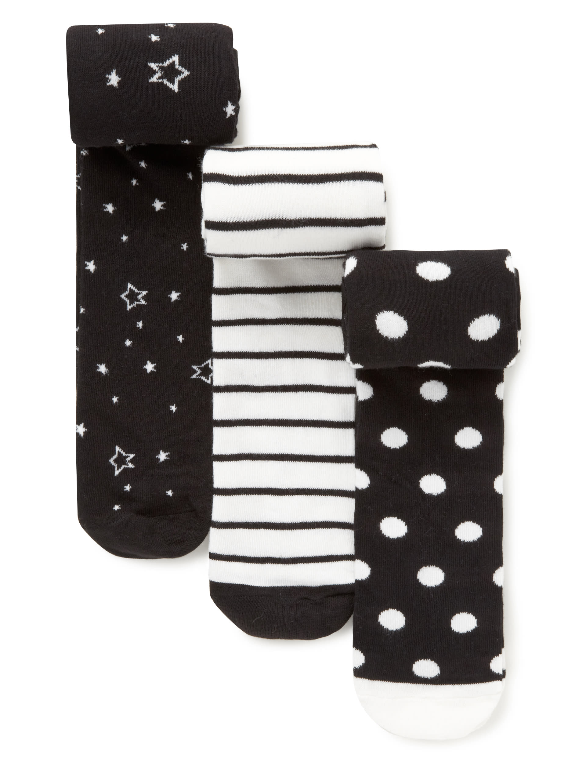 3 Pairs of Cotton Rich Assorted Tights (5-14 Years) Image 1 of 1