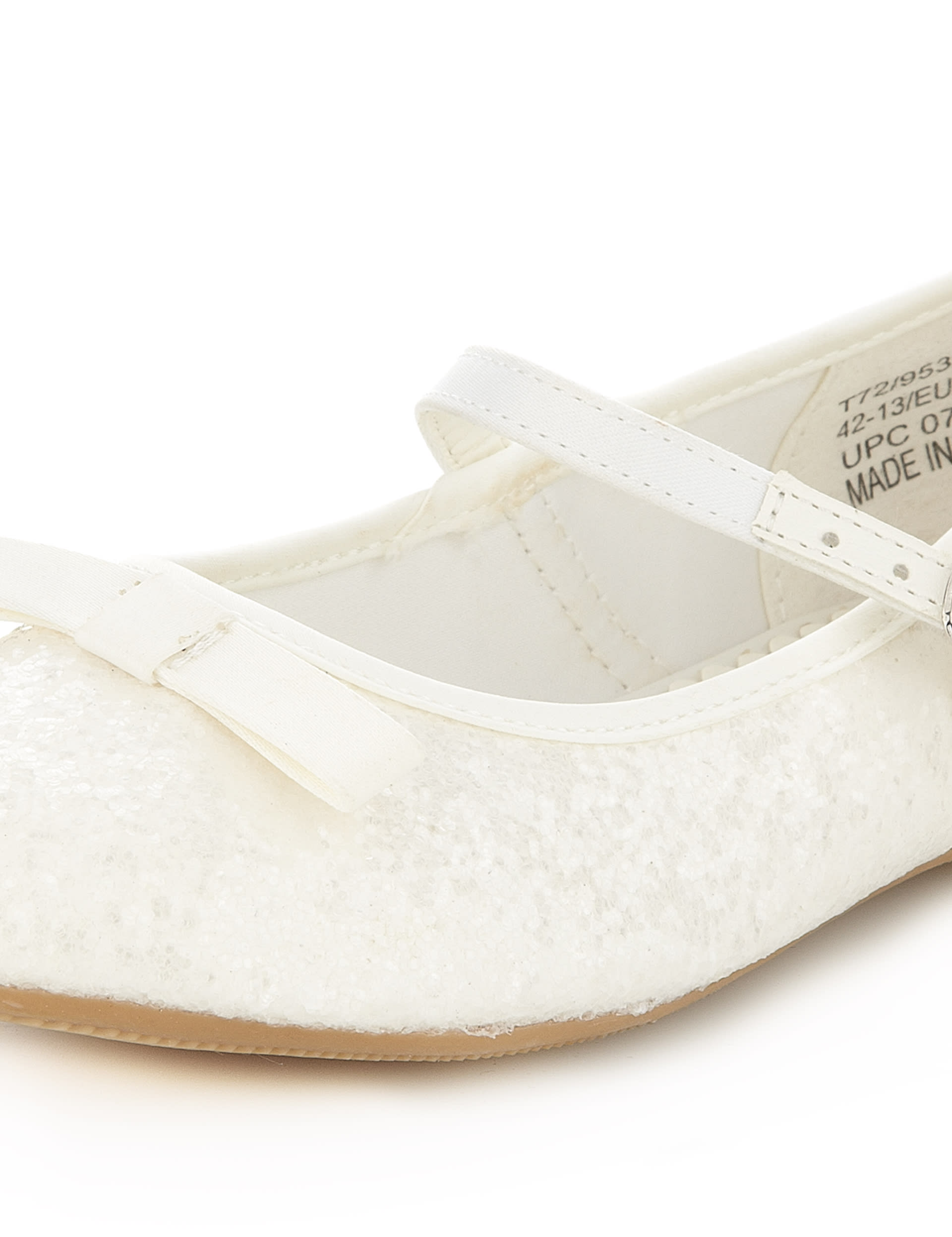 Bridesmaid Glitter Bow Ballet Pumps (Younger Girls) Image 2 of 5
