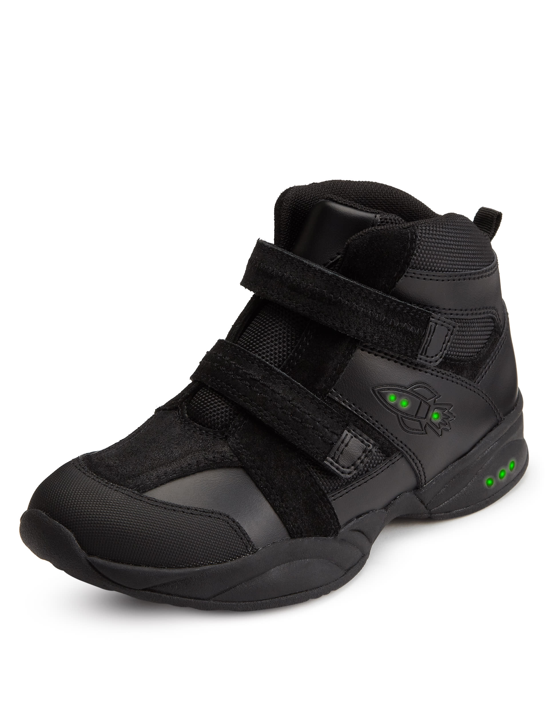 Kids' Coated Leather Riptape Ankle Boots Image 2 of 6