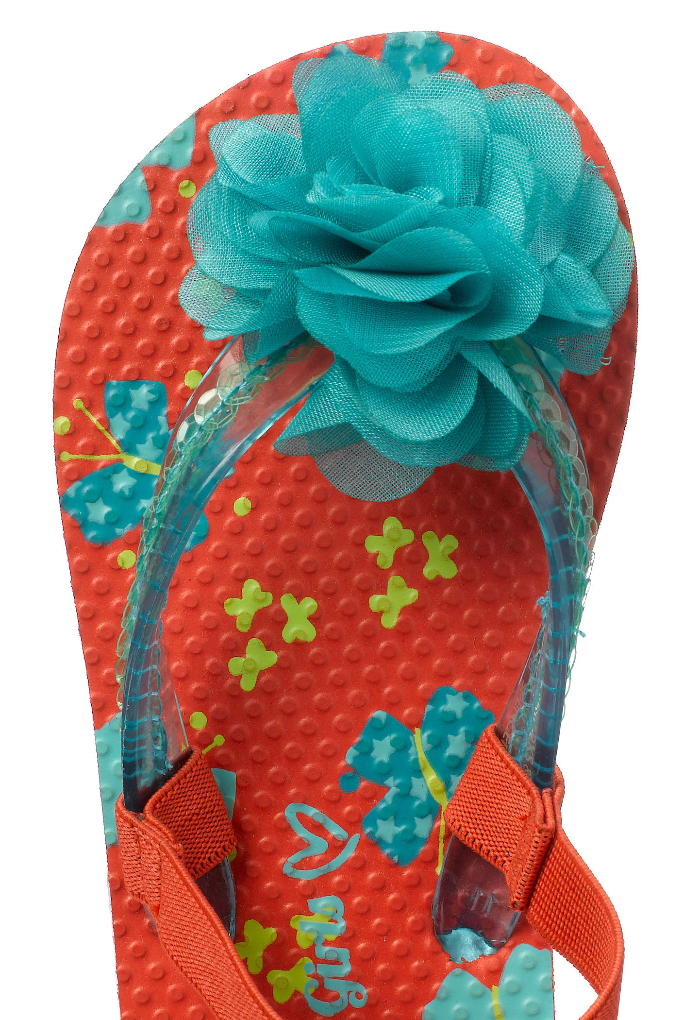 Toe Post Floral Corsage Butterfly Print Eva Flip-Flops Image 2 of 3