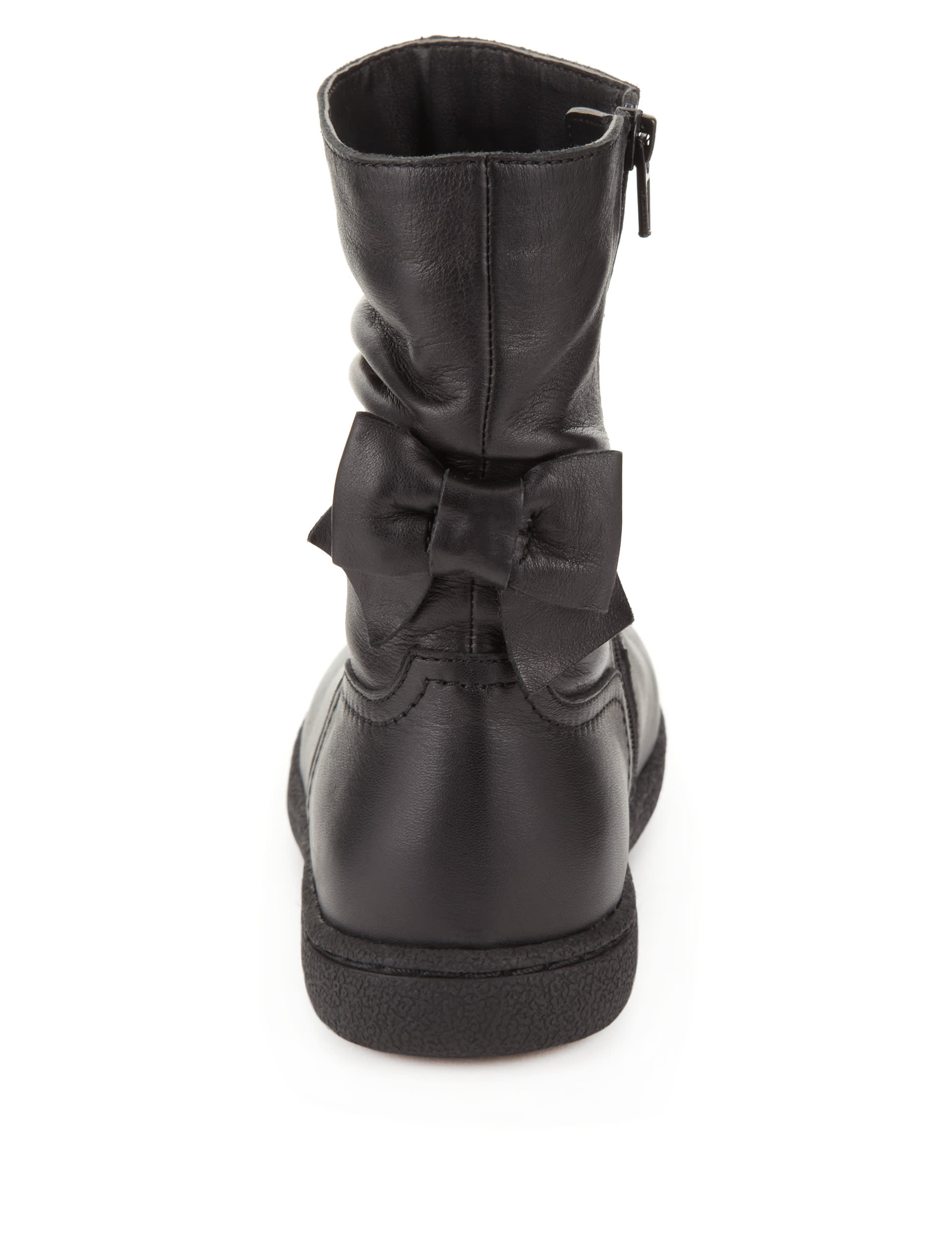 Leather Bow Boots (Younger Girls) Image 2 of 5