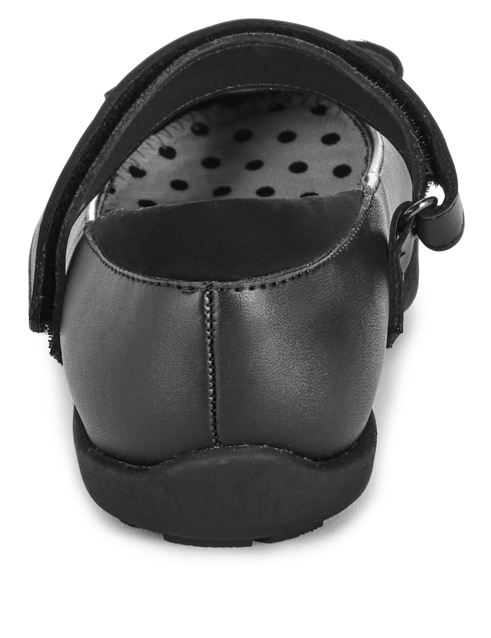 Freshfeet™ Scuff Resistant Coated Leather Mary Jane School Shoes with Silver Technology (Younger Girls) Image 2 of 5