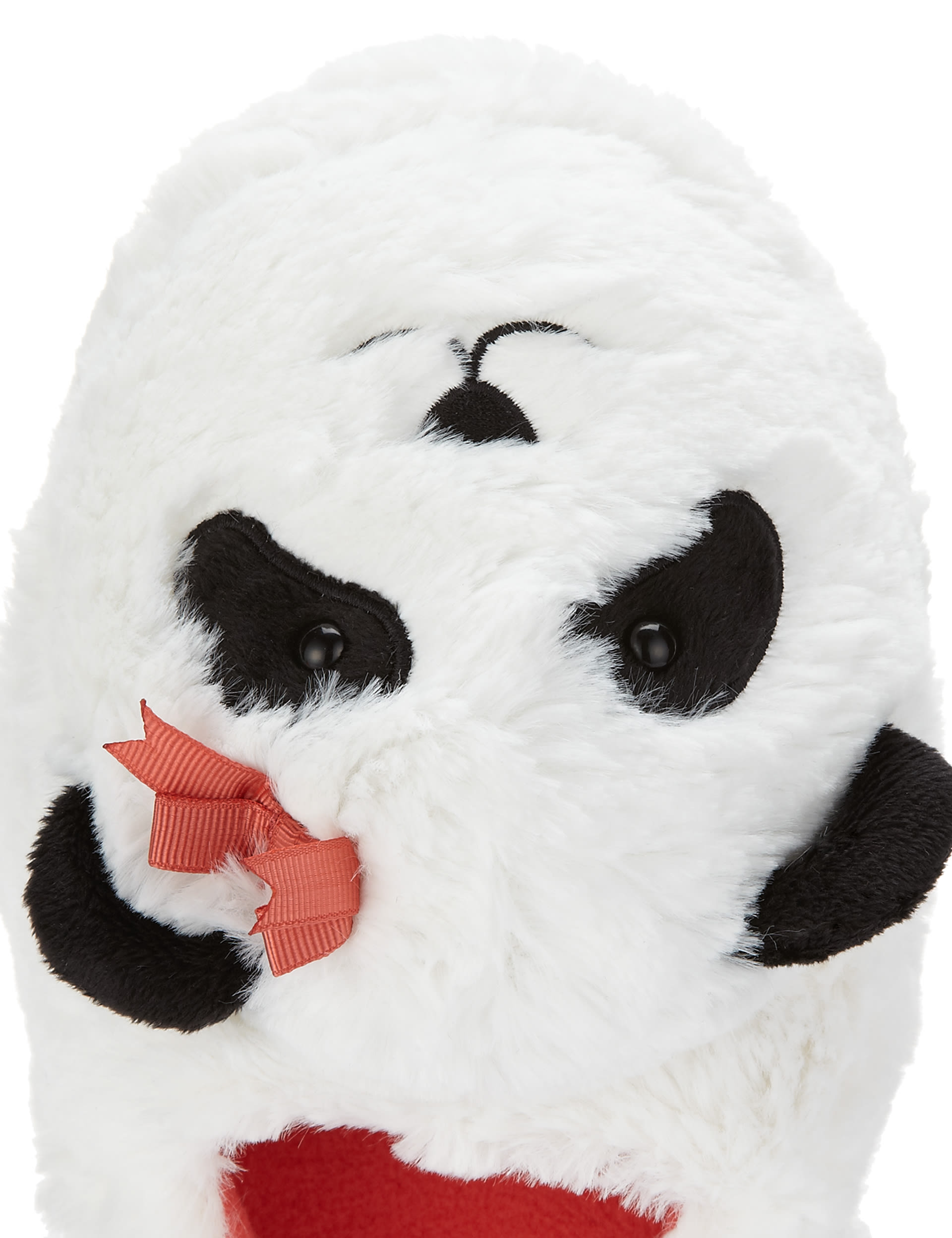 Kids' Faux Fur Plush Panda Slippers Image 2 of 3