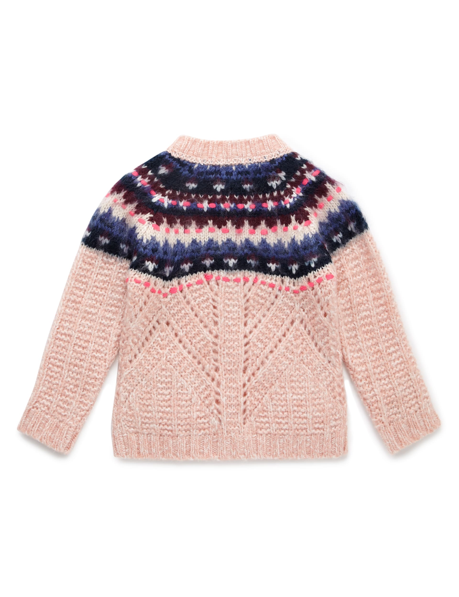 Fair Isle Cardigan with Mohair (1-7 Years) Image 1 of 2