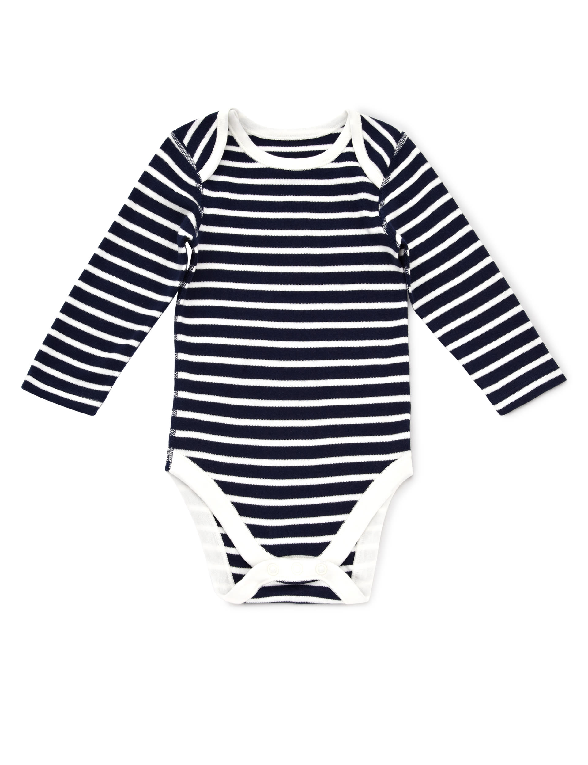 5 Pack Pure Cotton Striped Bodysuits Image 2 of 7