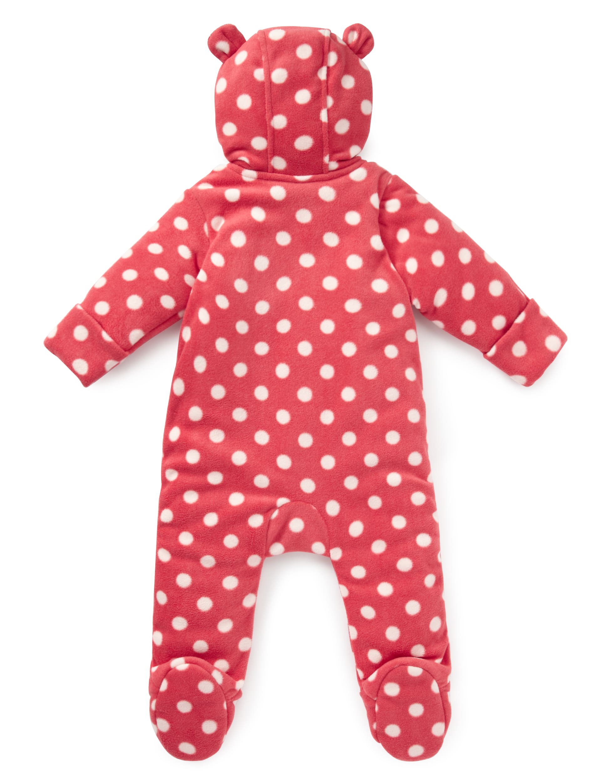 Spotty Fleece Pramsuit Image 1 of 2