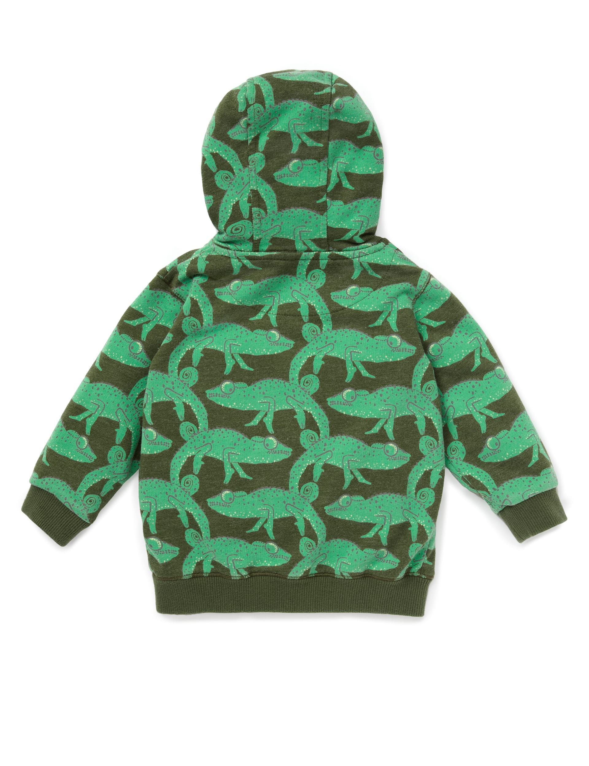 All-Over Lizard Print Hooded Sweat Top Image 1 of 2