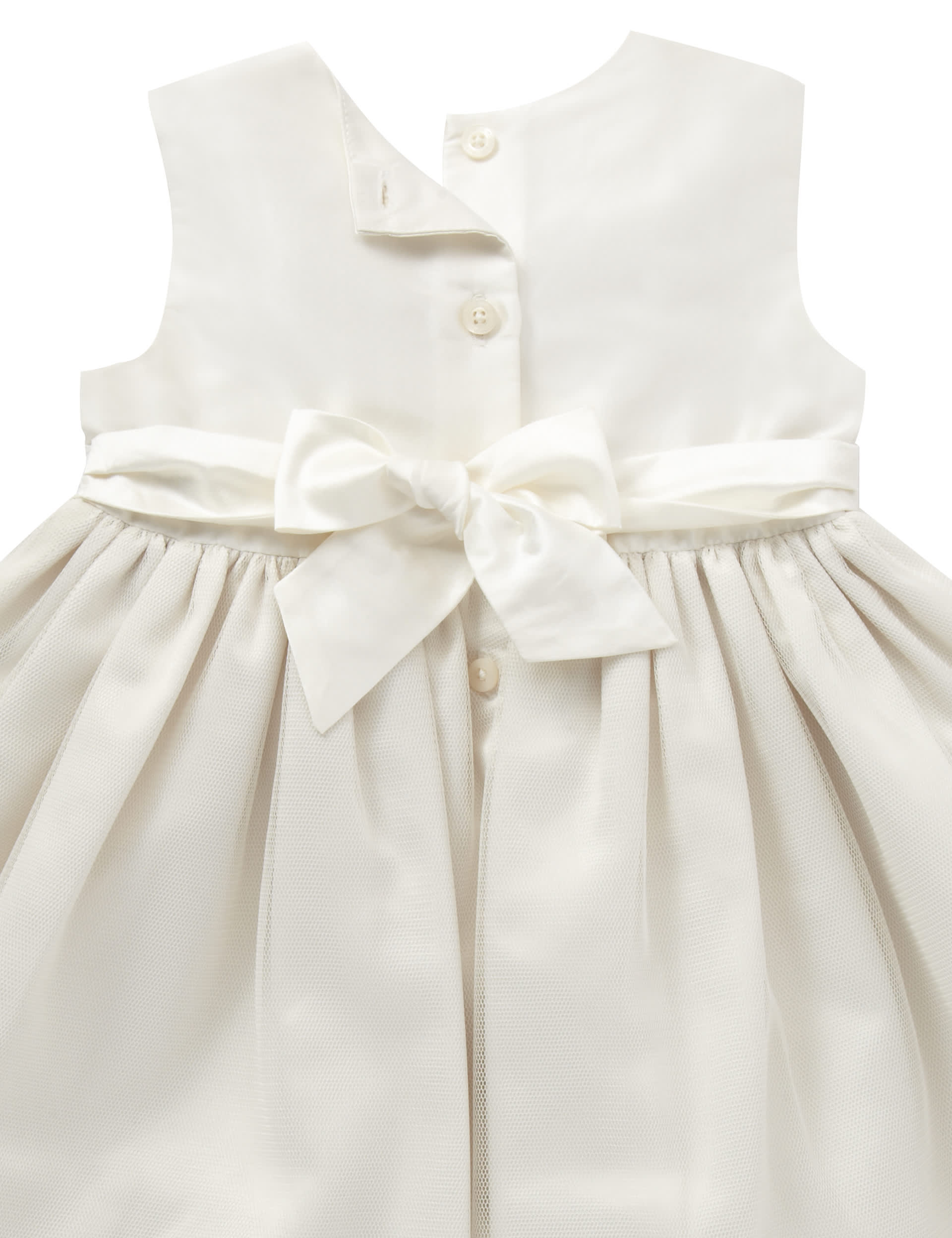 Pure Silk Rosebud Christening Occasion Dress Image 2 of 3