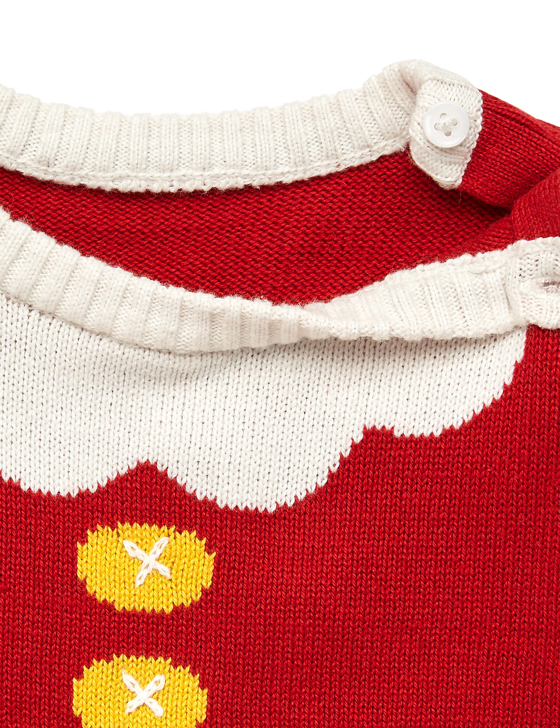 Pure Cotton Santa Knitted All-in-One with Hat Image 2 of 3