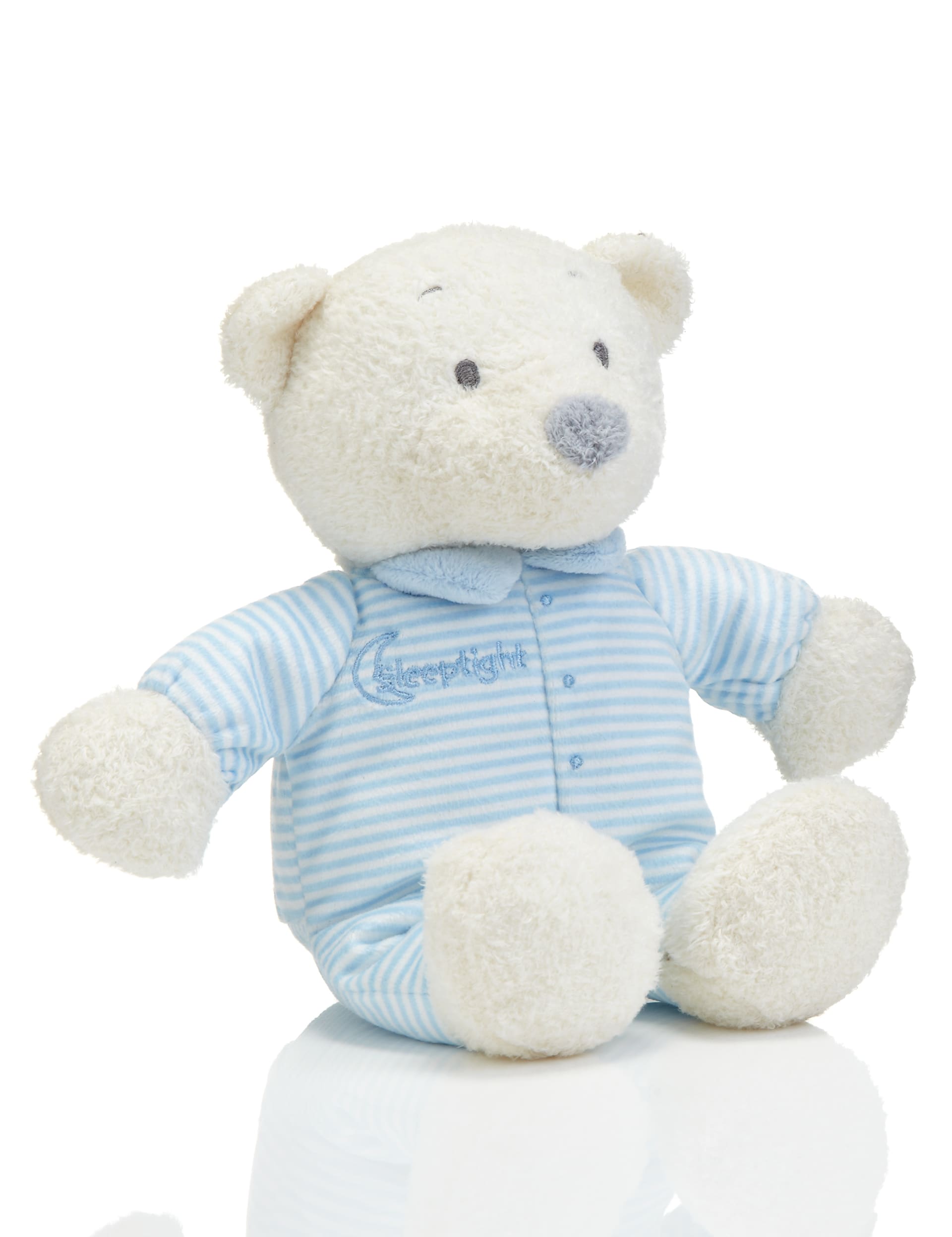 Striped Sleep Bear Soft Toy Image 1 of 2