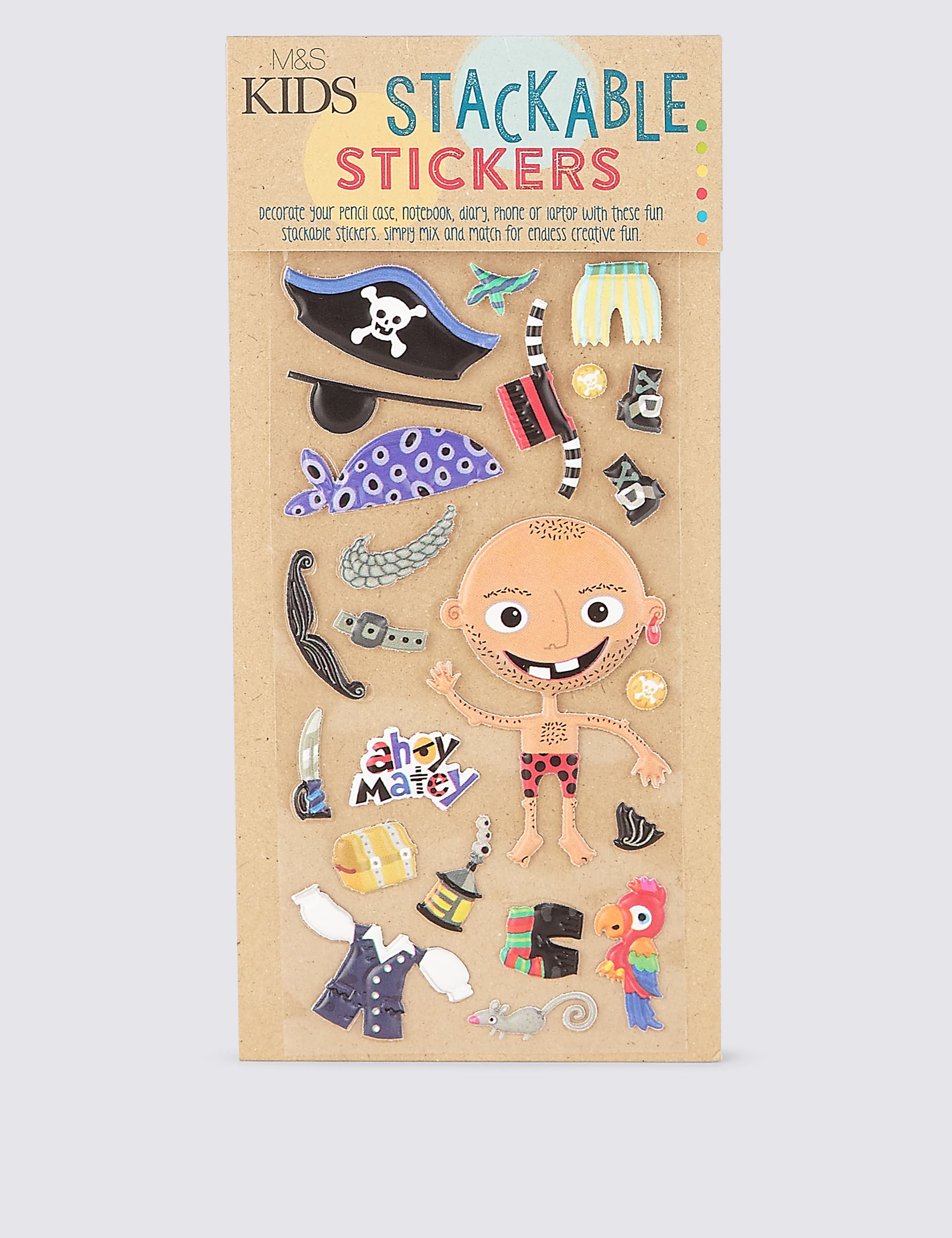 Small Pirate Stacker Stickers Image 1 of 2