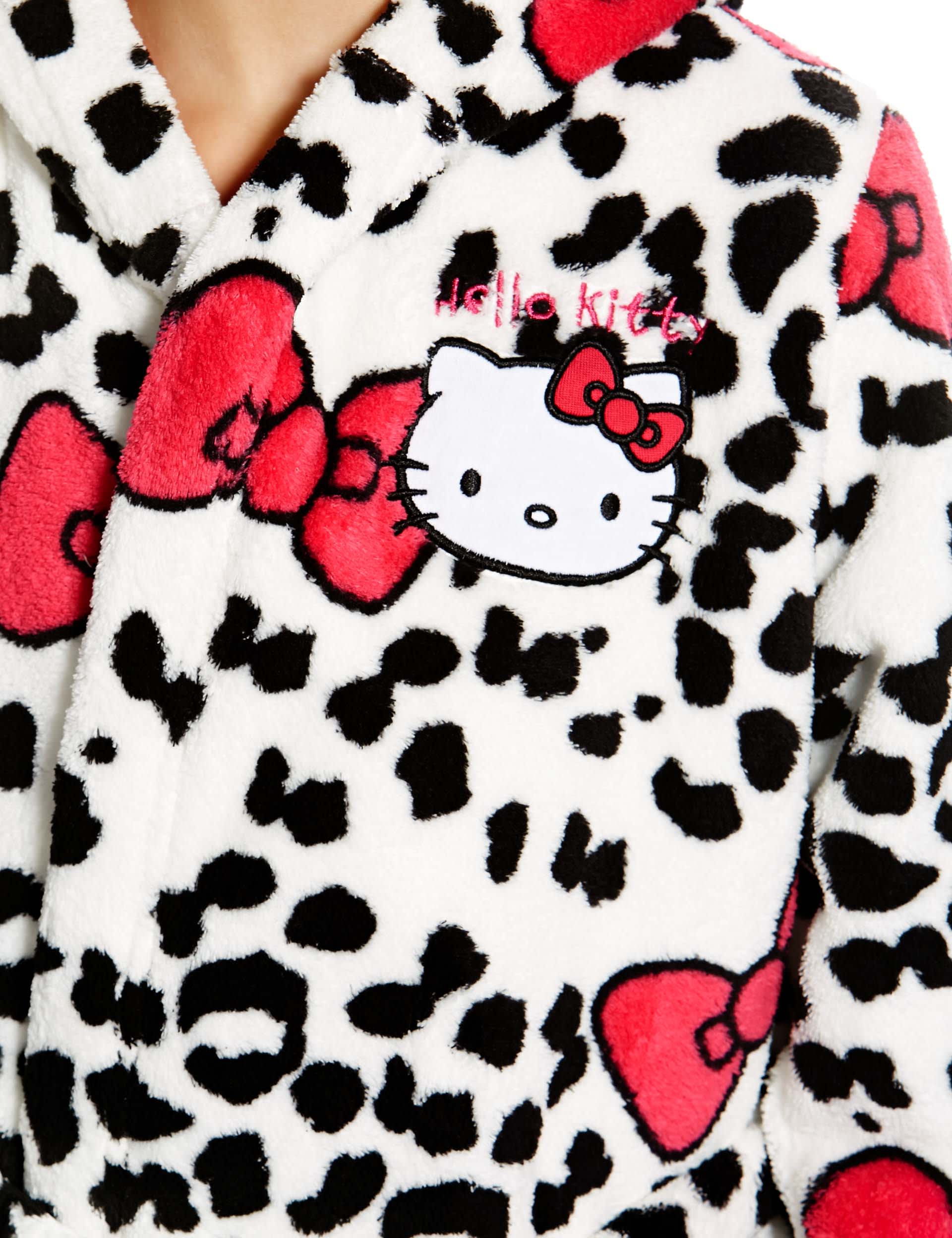 Hello Kitty Anti Bobble Hooded Dressing Gown (6-16 Years) Image 2 of 5