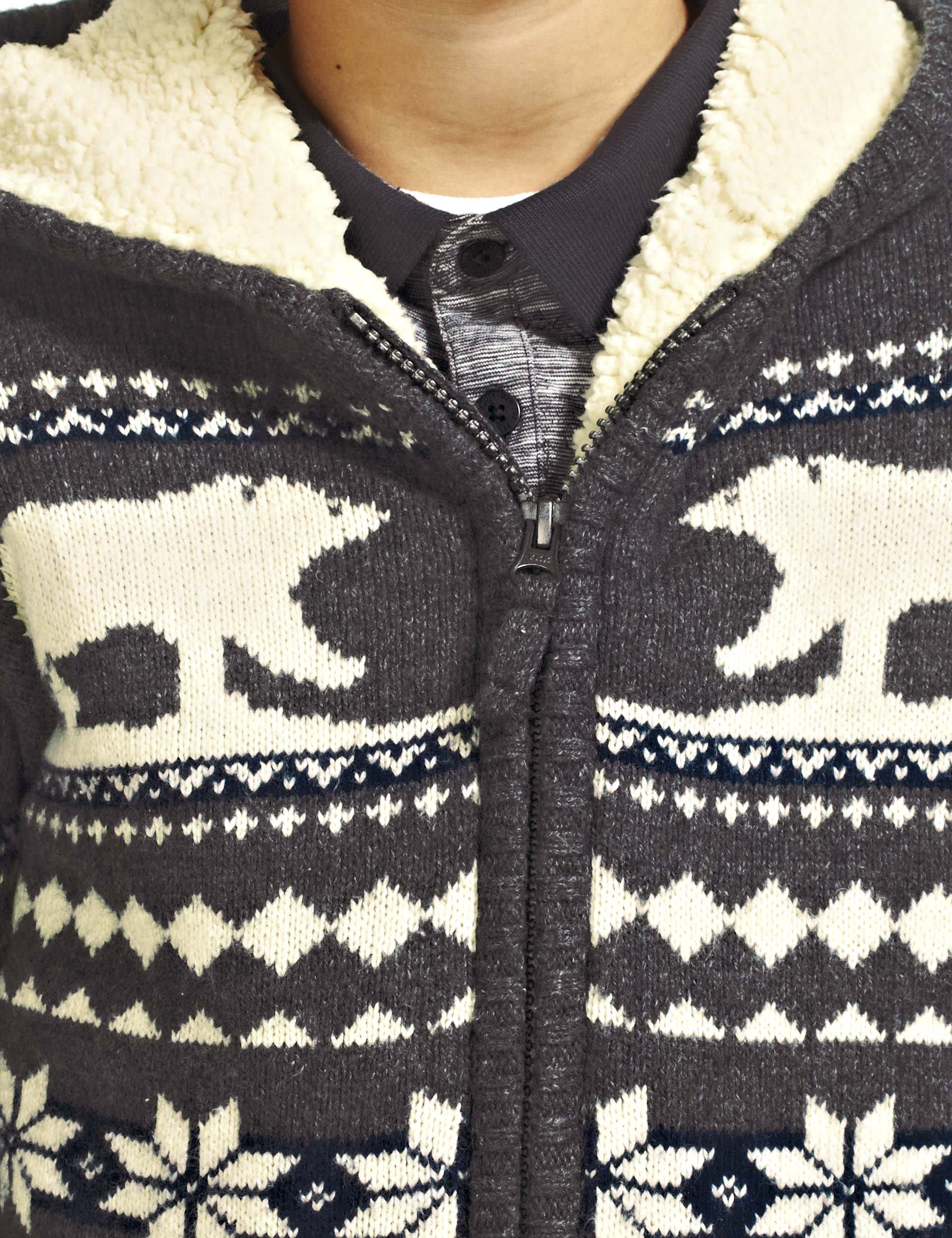 Polar Bear Cardigan with Wool (5-14 Years) Image 2 of 5