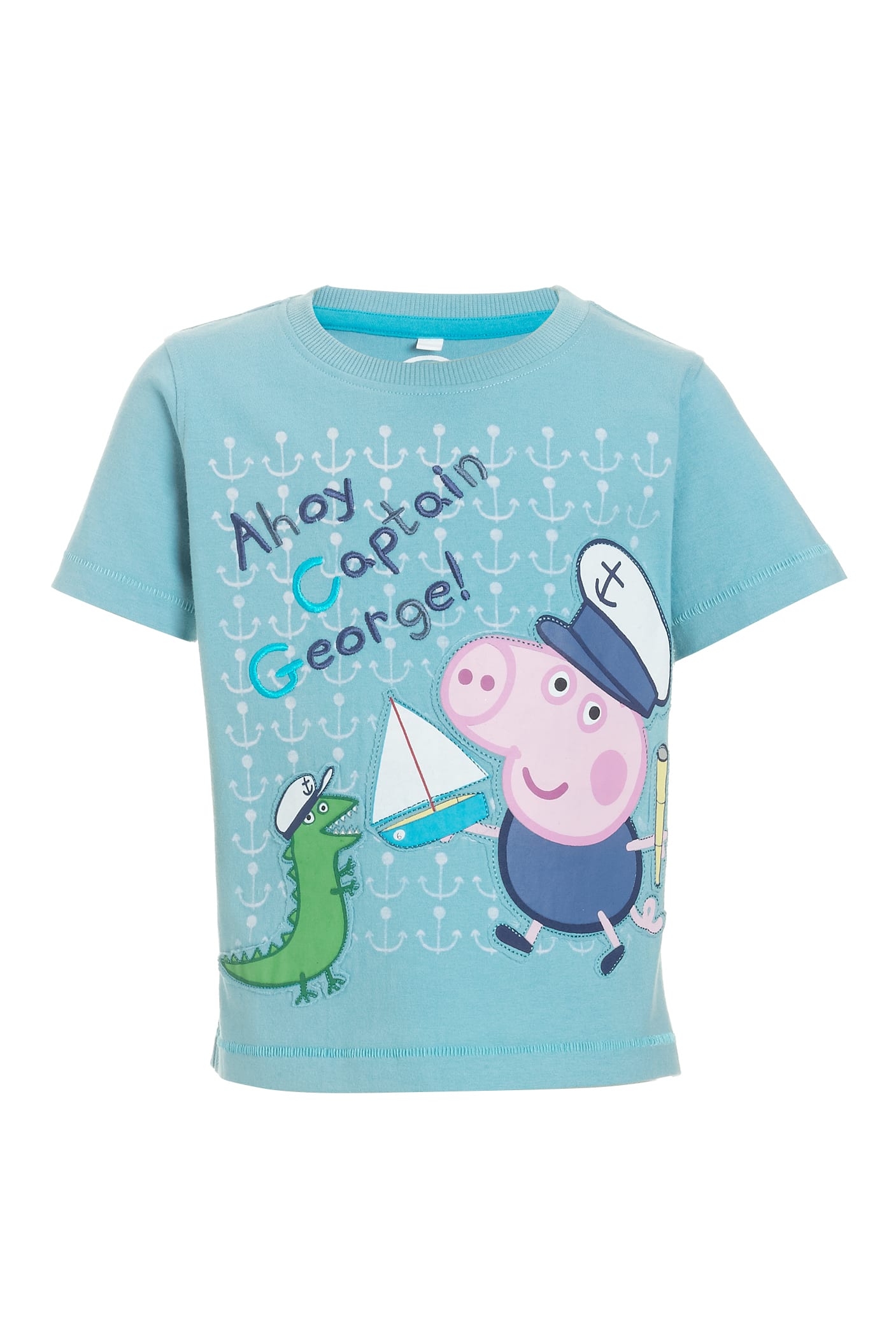 Pure Cotton Peppa Pig George Appliqué T-Shirt Image 1 of 1