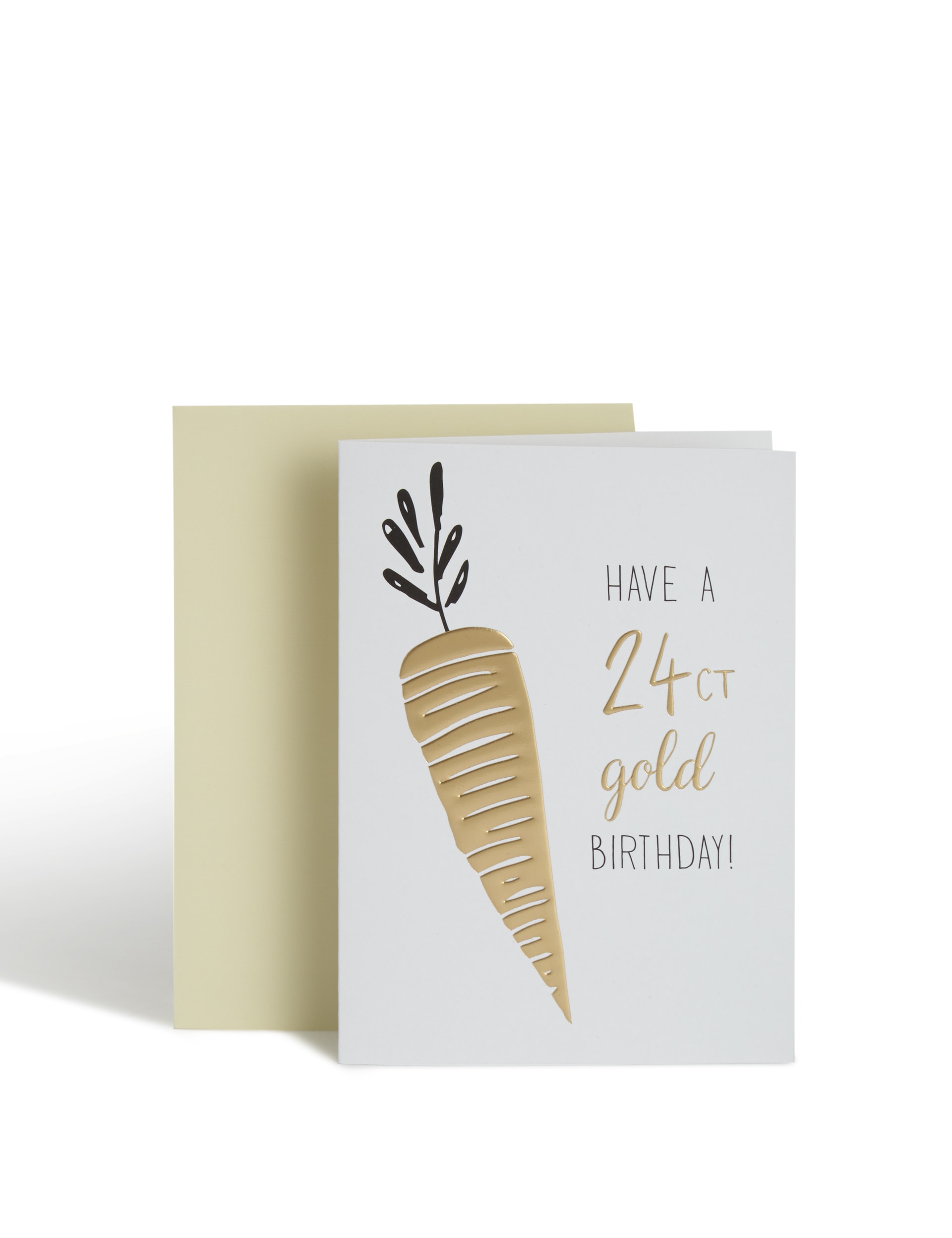 24 Carat Gold Birthday Card | M&S