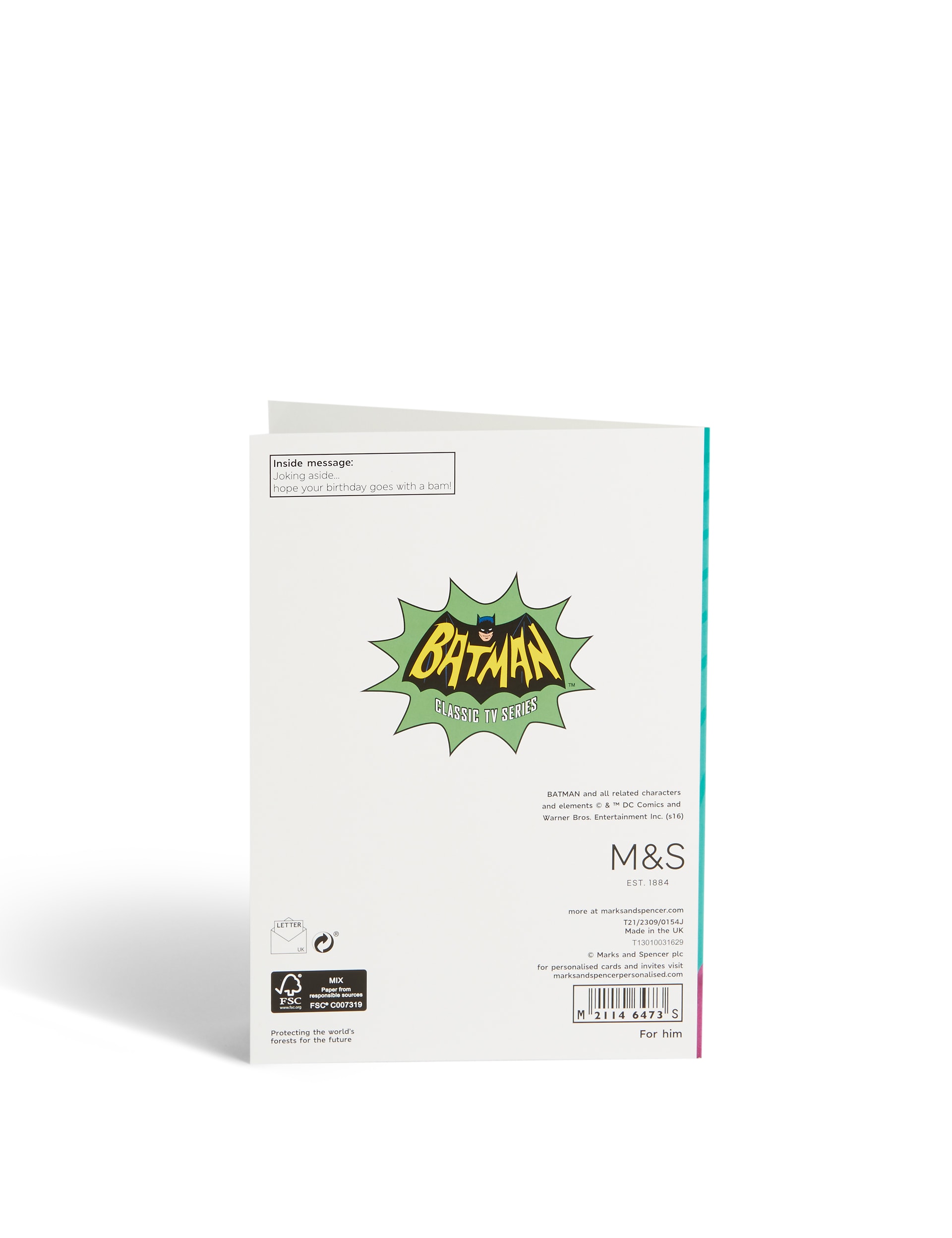 Batman Joker Birthday Card Image 2 of 3