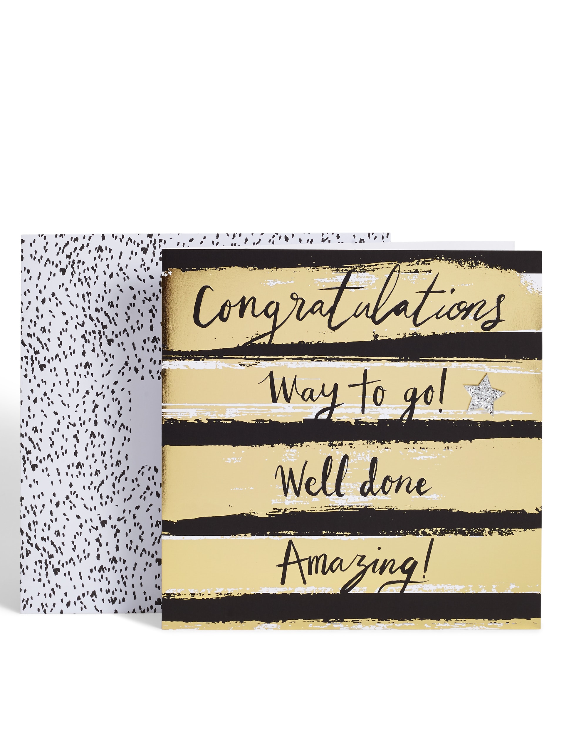 Black & Gold Congratulations Card Image 1 of 2