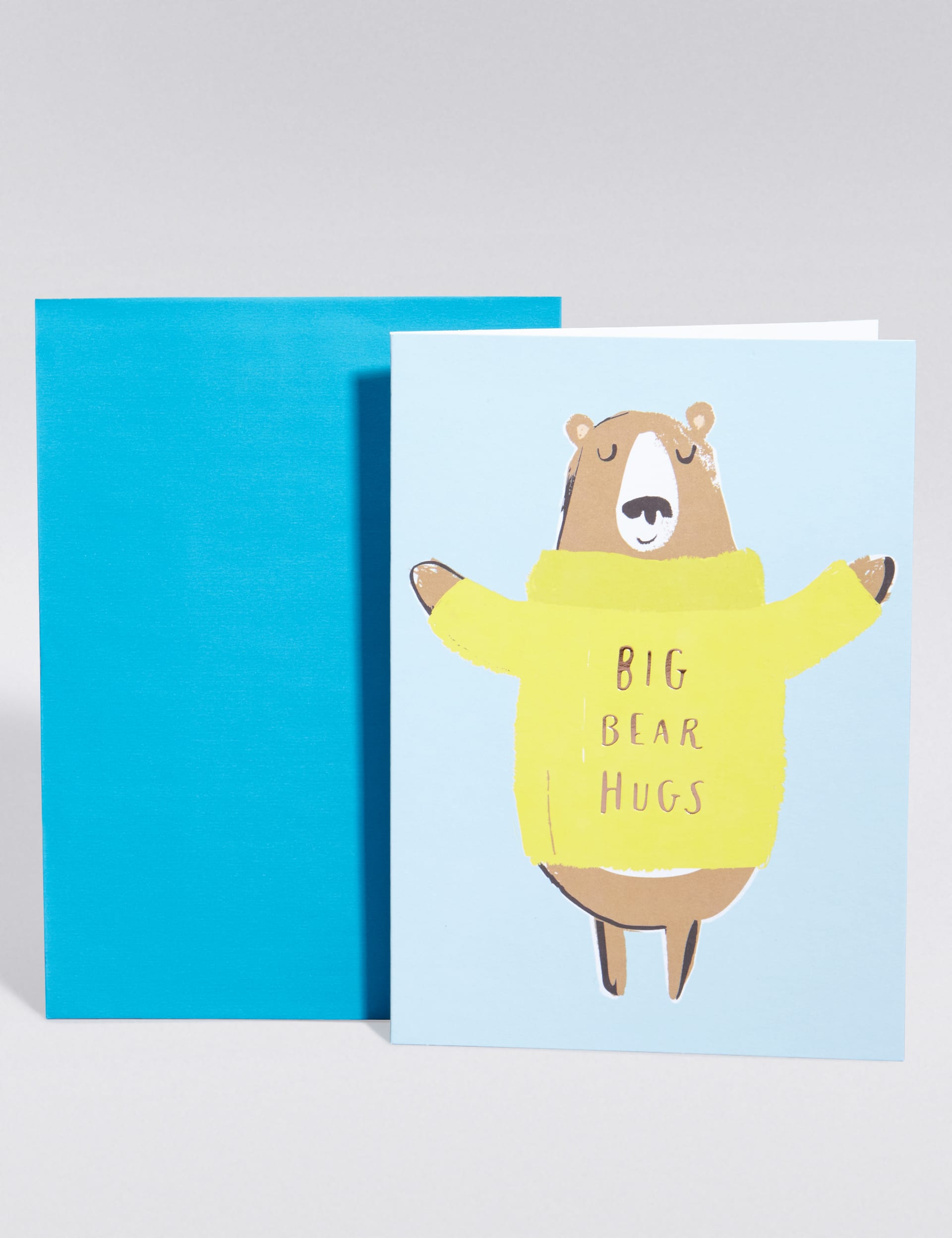 Big Bear Hugs Blank Card Image 1 of 2