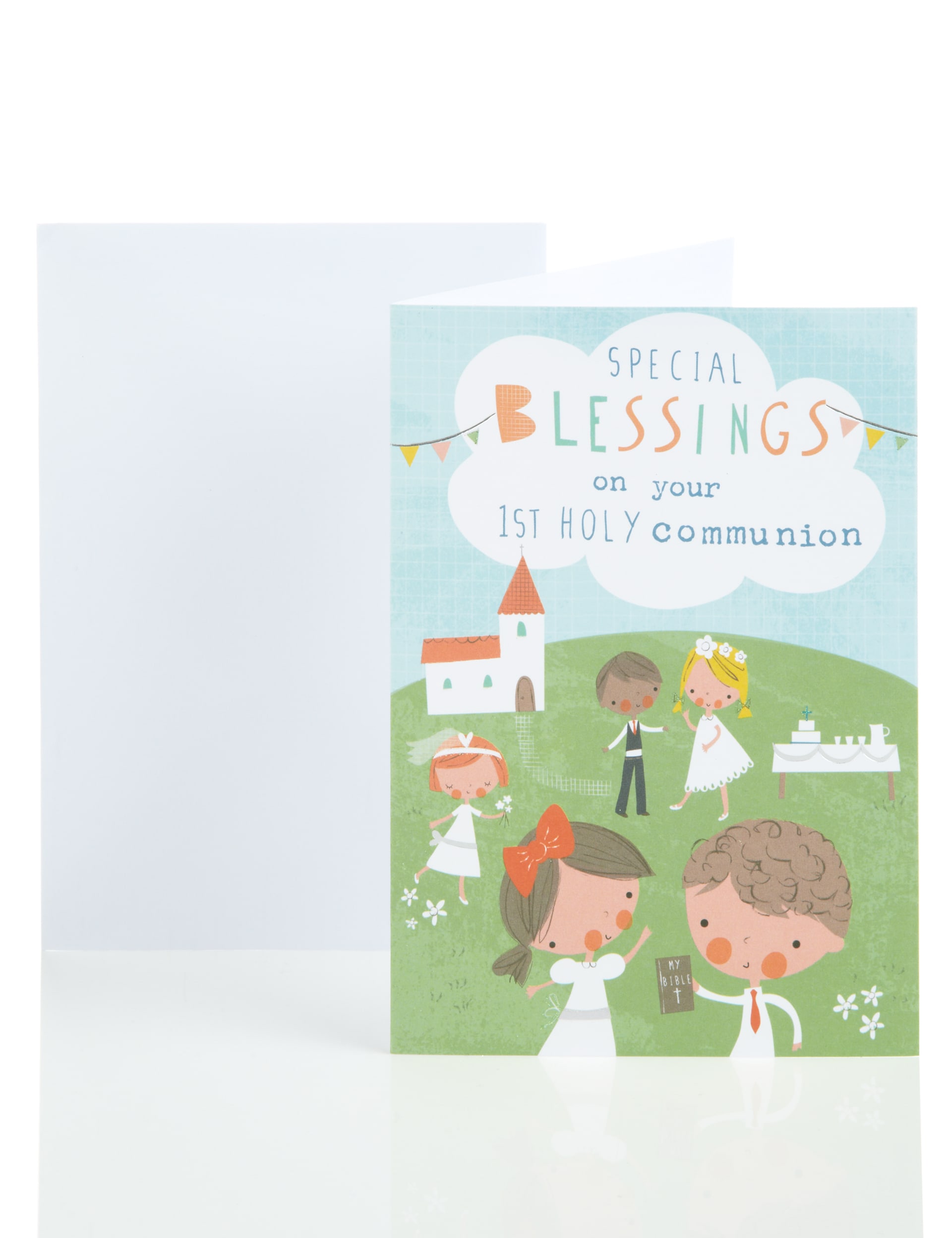 Cute Cartoon Holy Communion Card Image 1 of 2