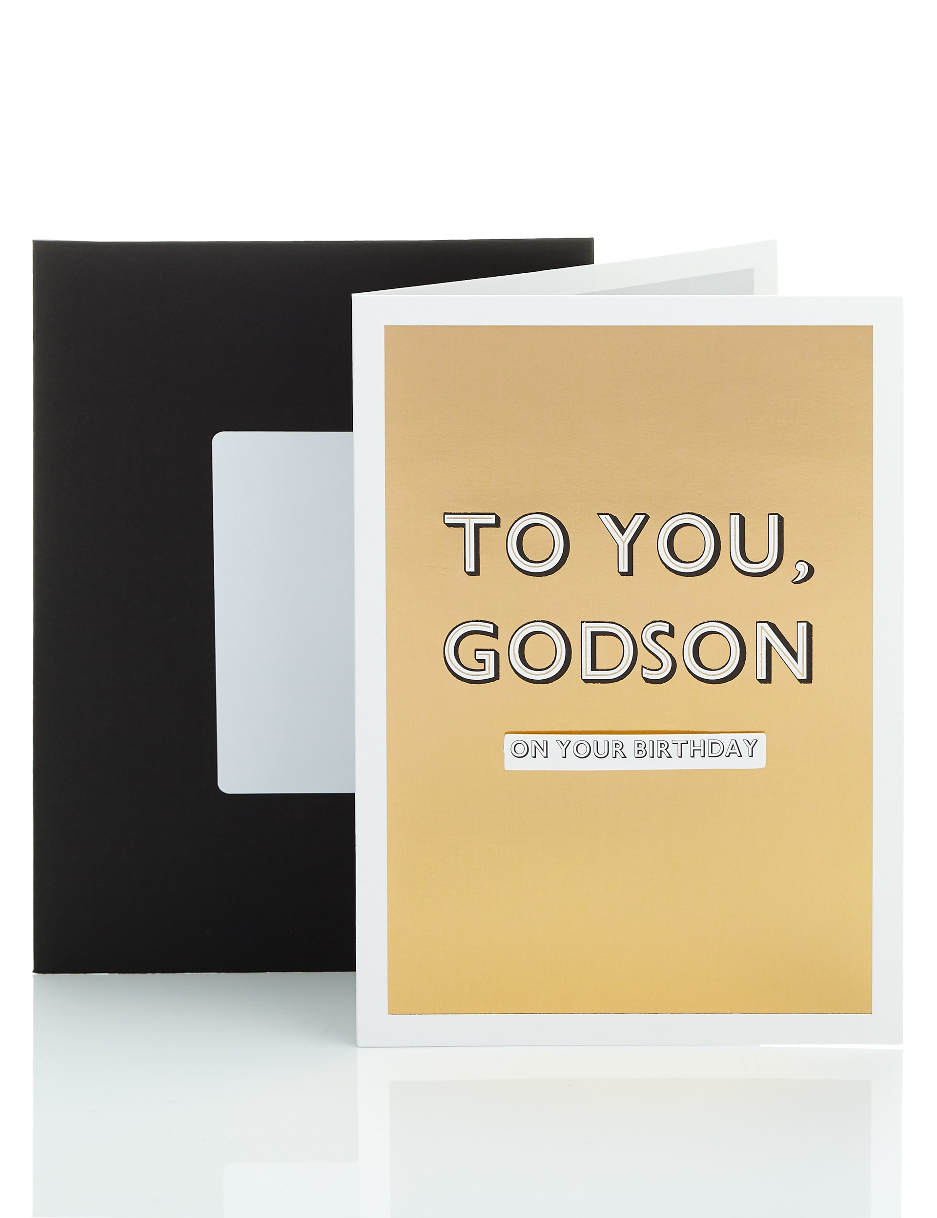 Godson Gold Foil Birthday Card Image 1 of 2