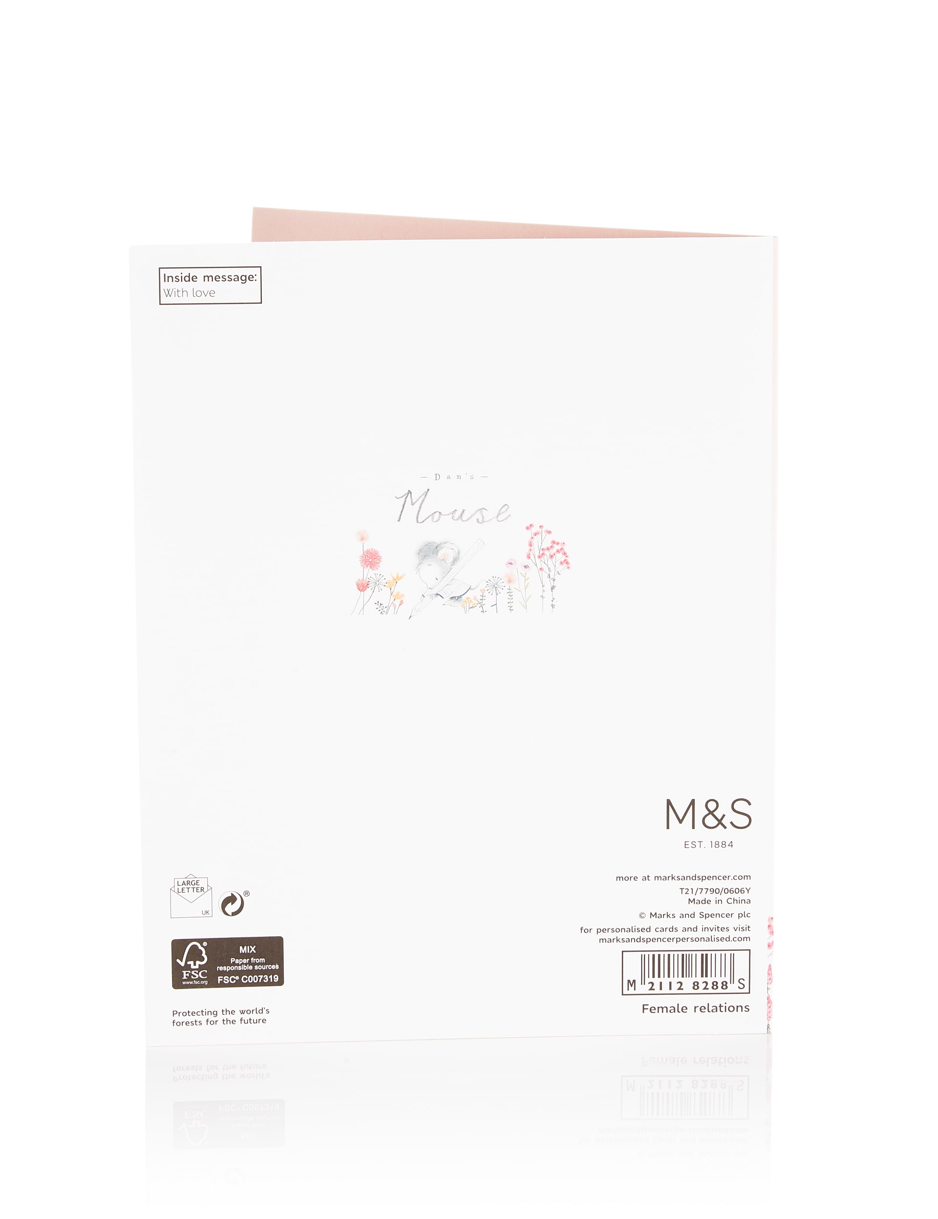 Illustrated Mouse Butterfly Mum Birthday Card Image 2 of 3