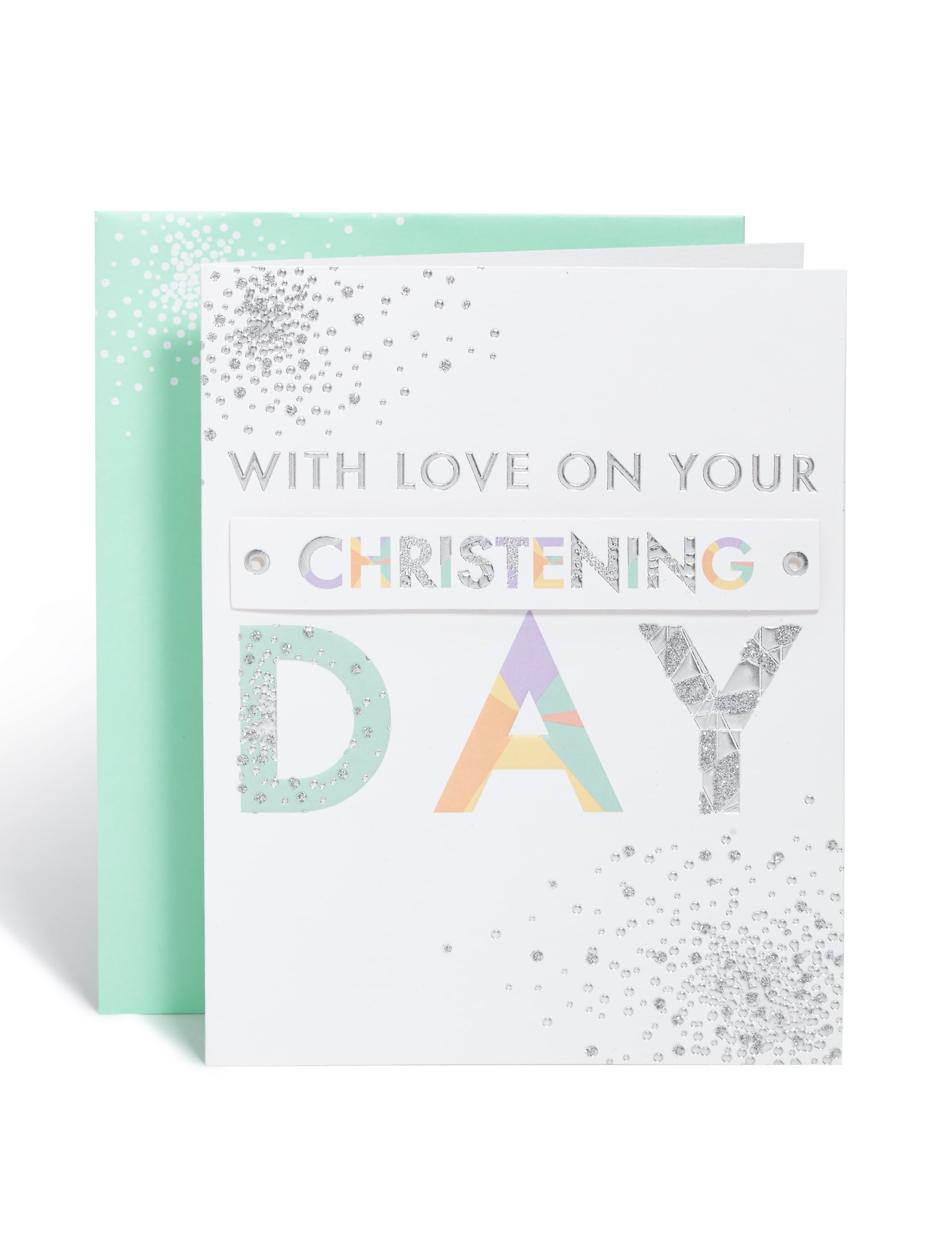 Typography Christening Day Card Image 1 of 2