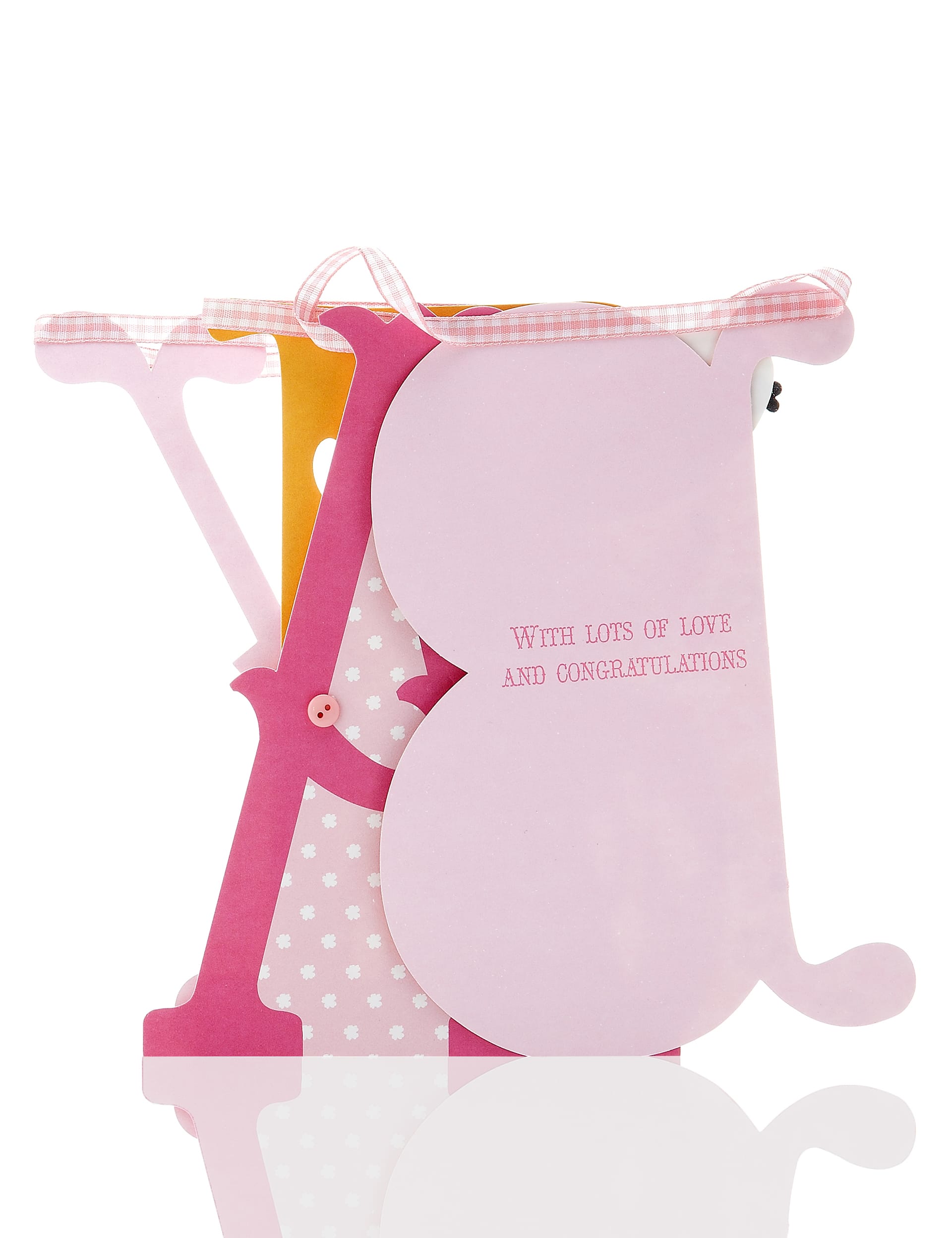 Baby Girl Bunting Card Image 1 of 2