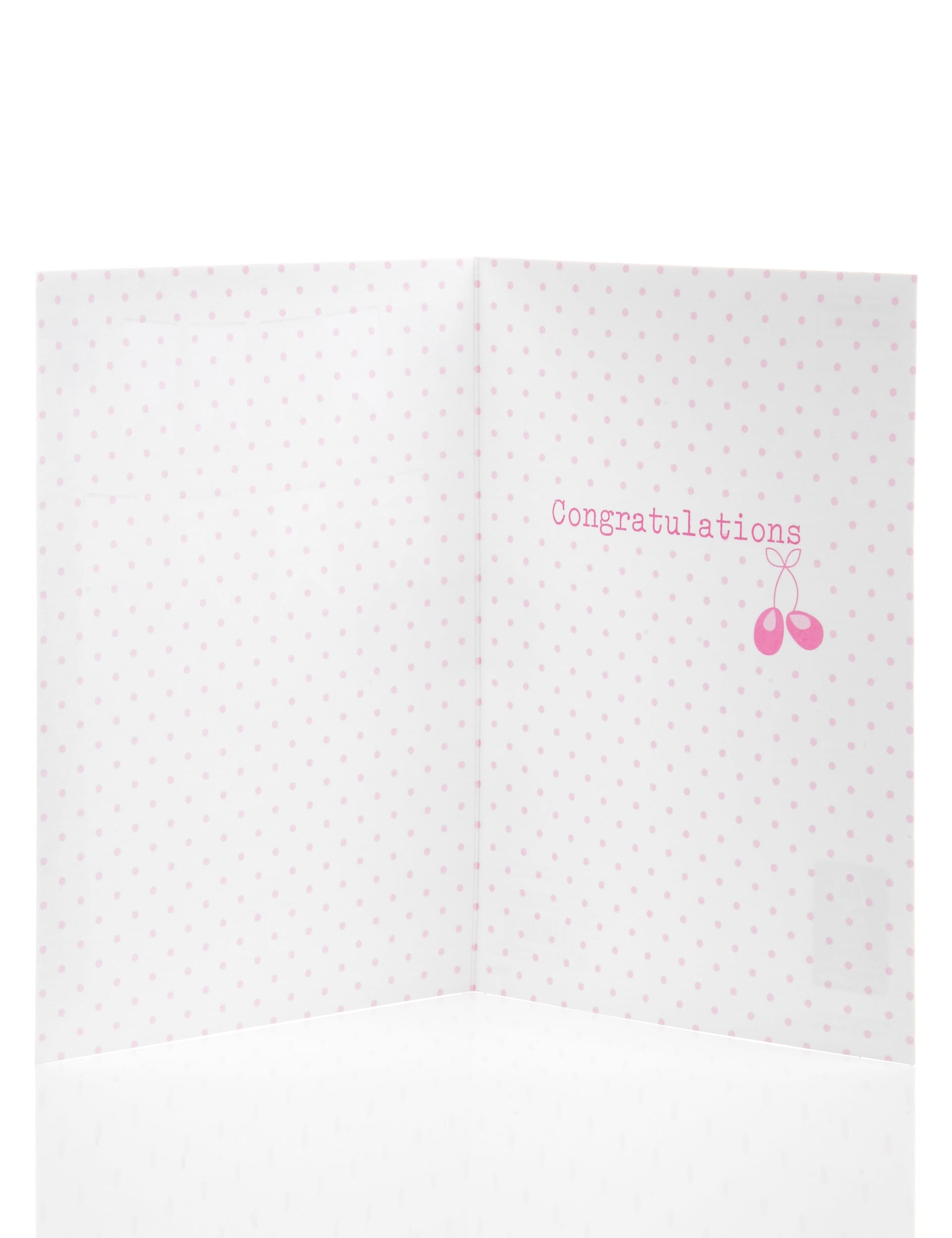 Bunting Baby Girl Greetings Card Image 1 of 2