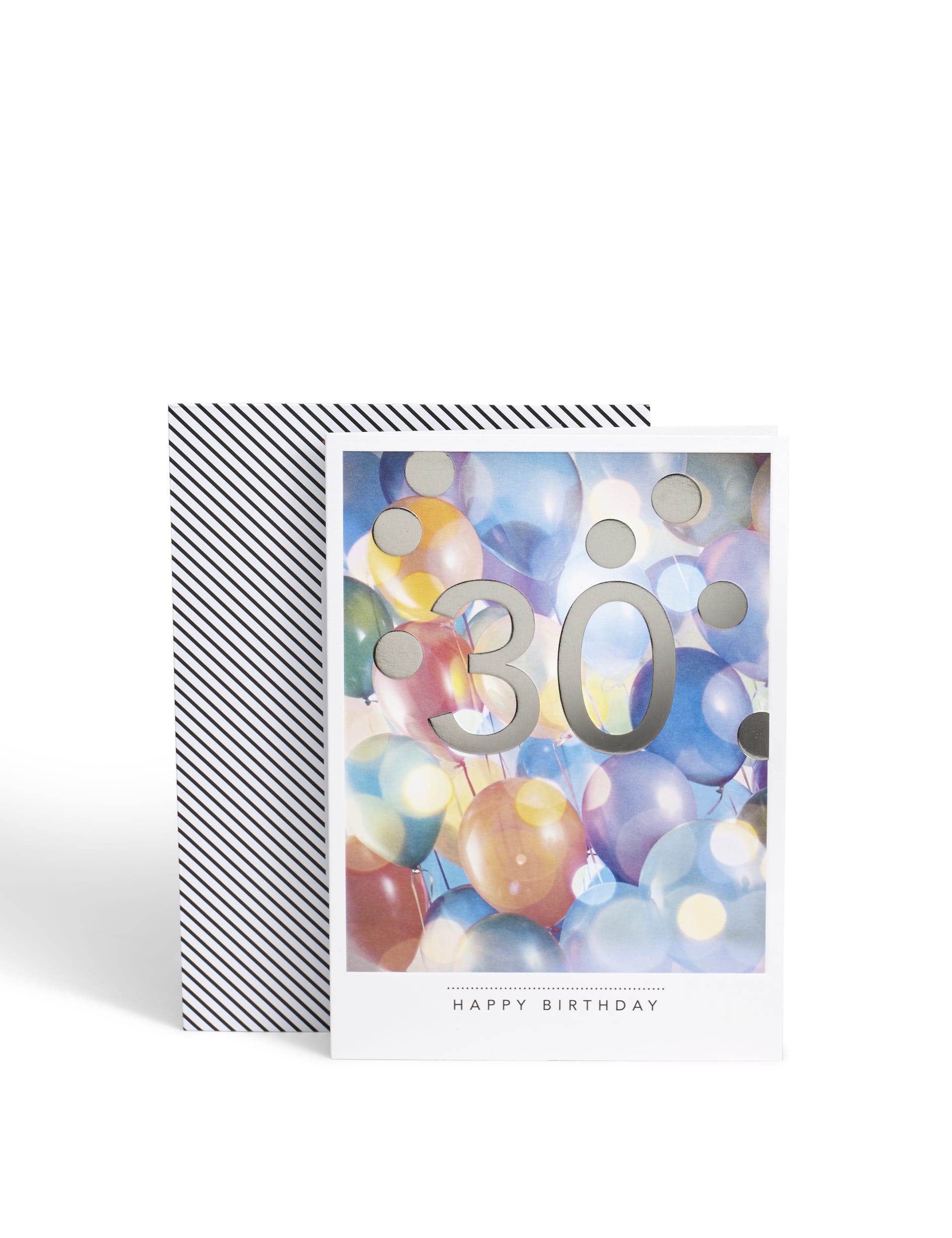 Balloons 30th Birthday Card Image 1 of 2