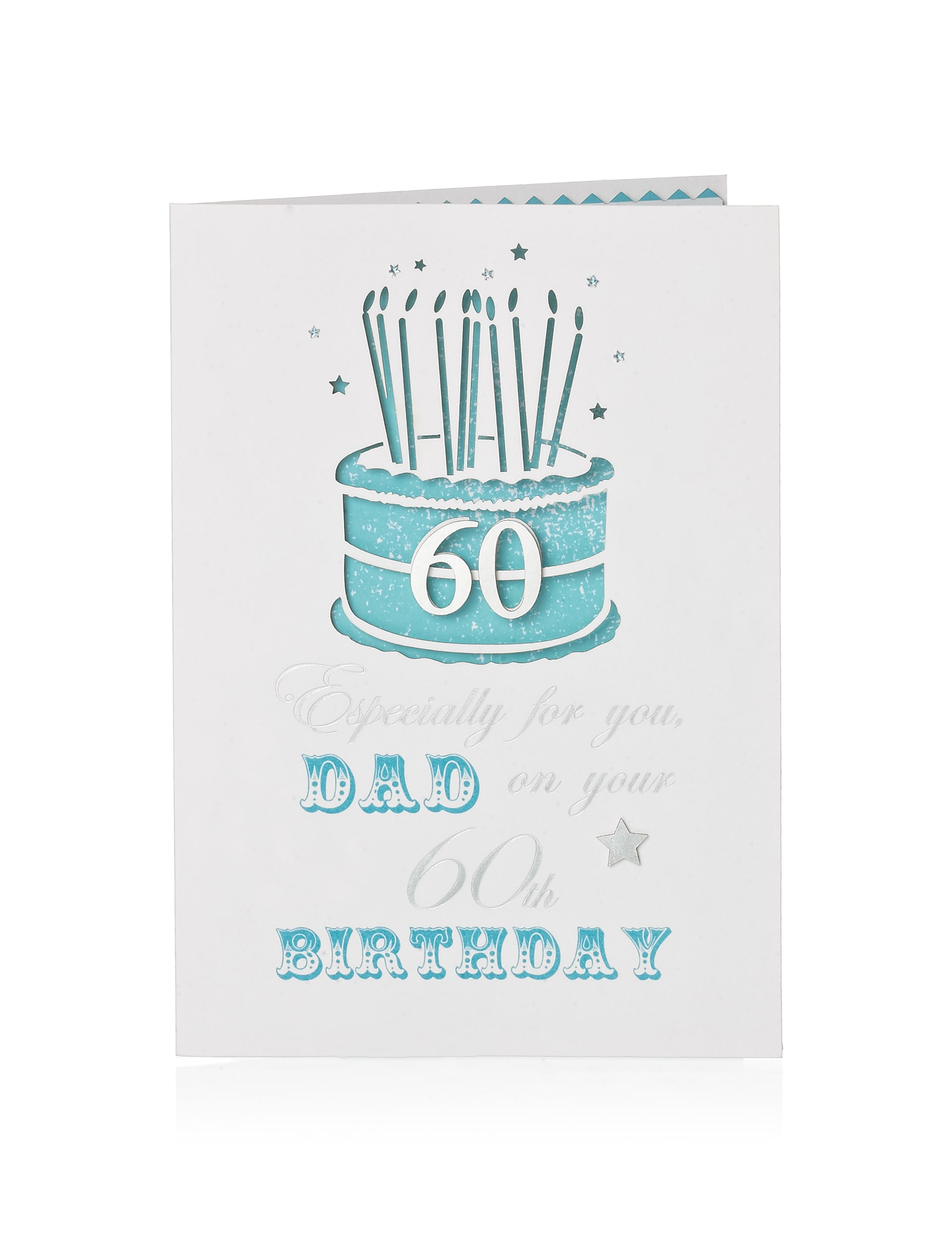 Classic Birthday Cake 60 Dad Birthday Card | M&S