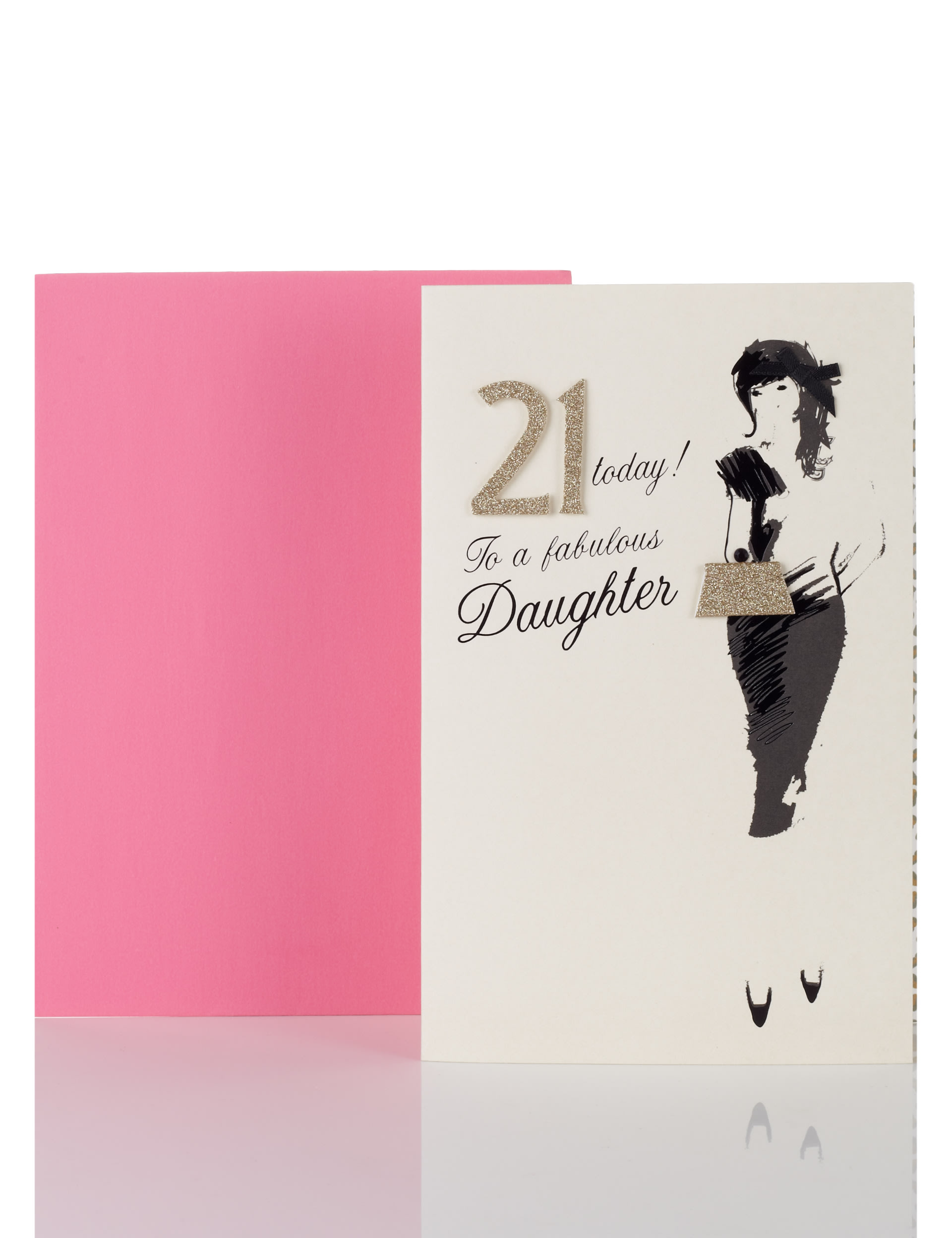 Stylish Dress Daughter's Age 21 Birthday Card Image 1 of 2