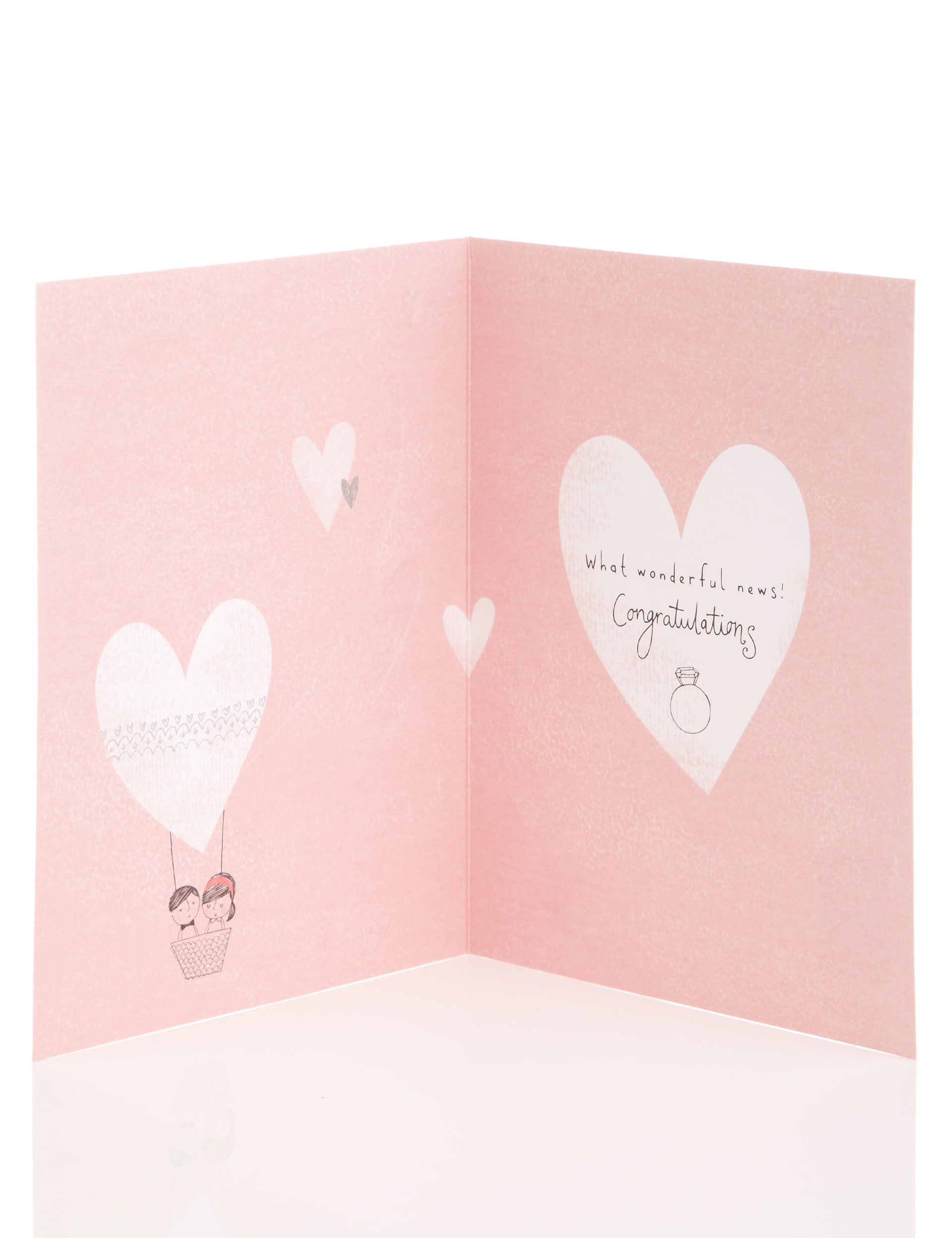 Love Heart Balloon Engagement Card Image 1 of 2
