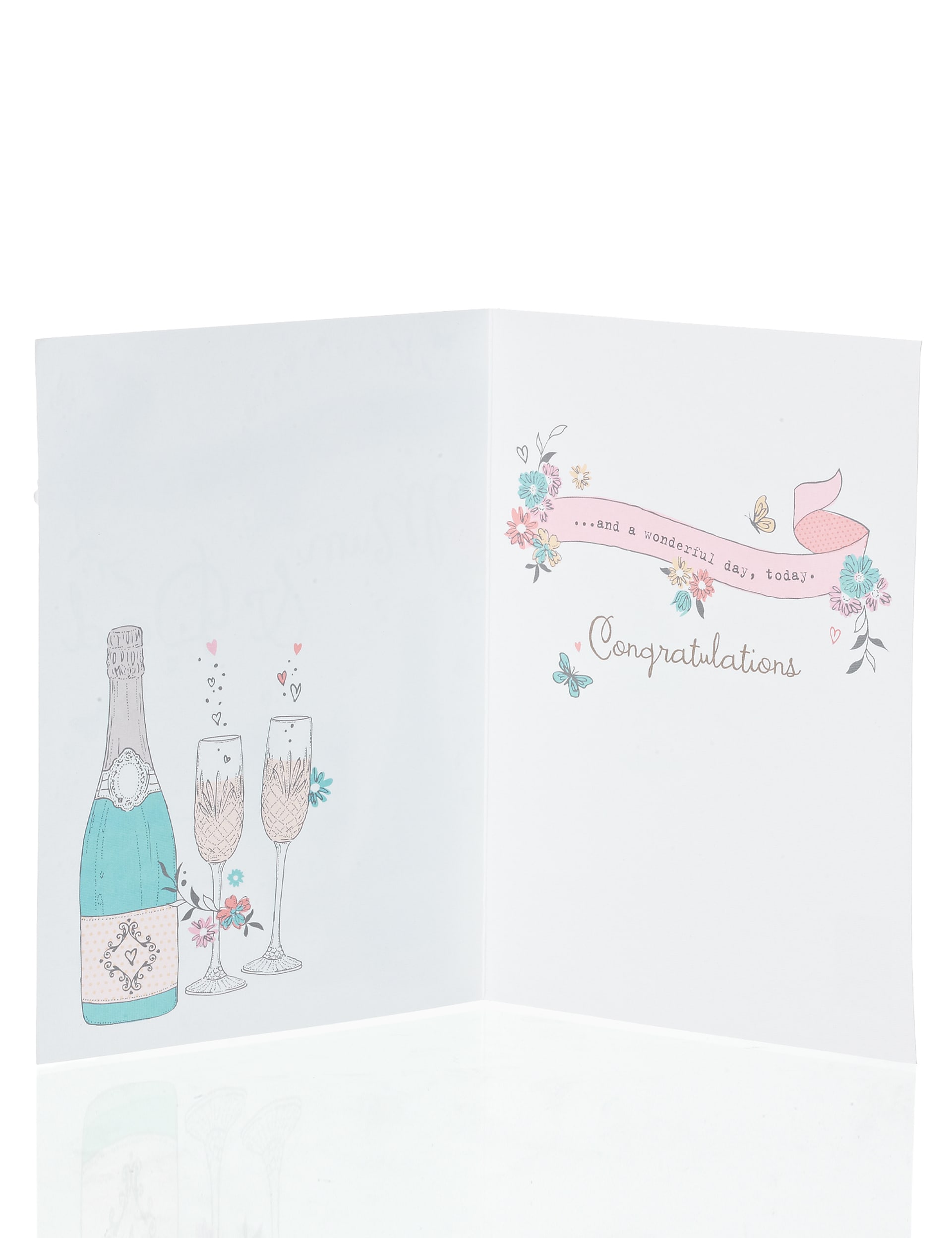 Gold Champagne Mum & Dad Anniversary Card Image 2 of 3