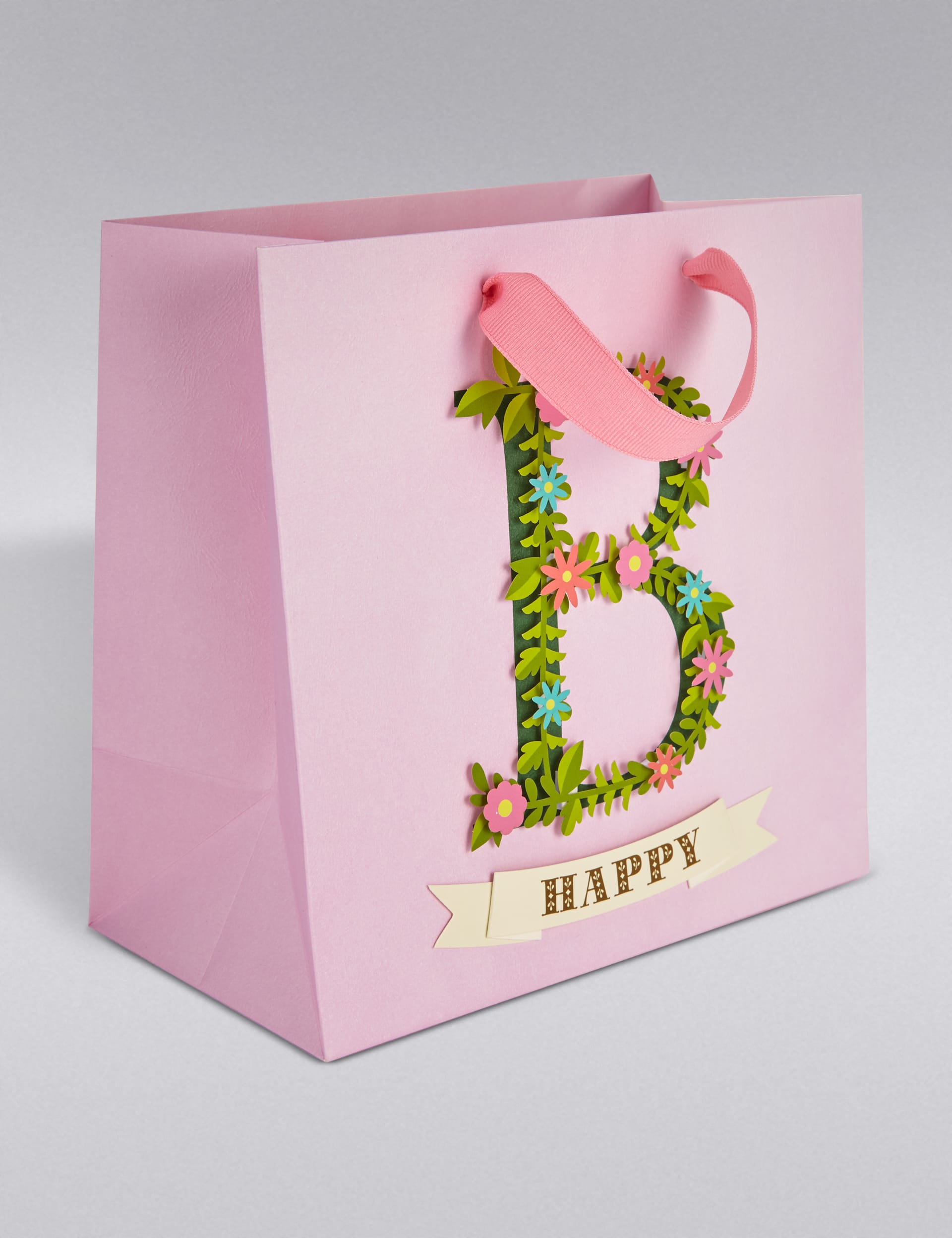 Floral B Happy Medium Gift Bag Image 1 of 2