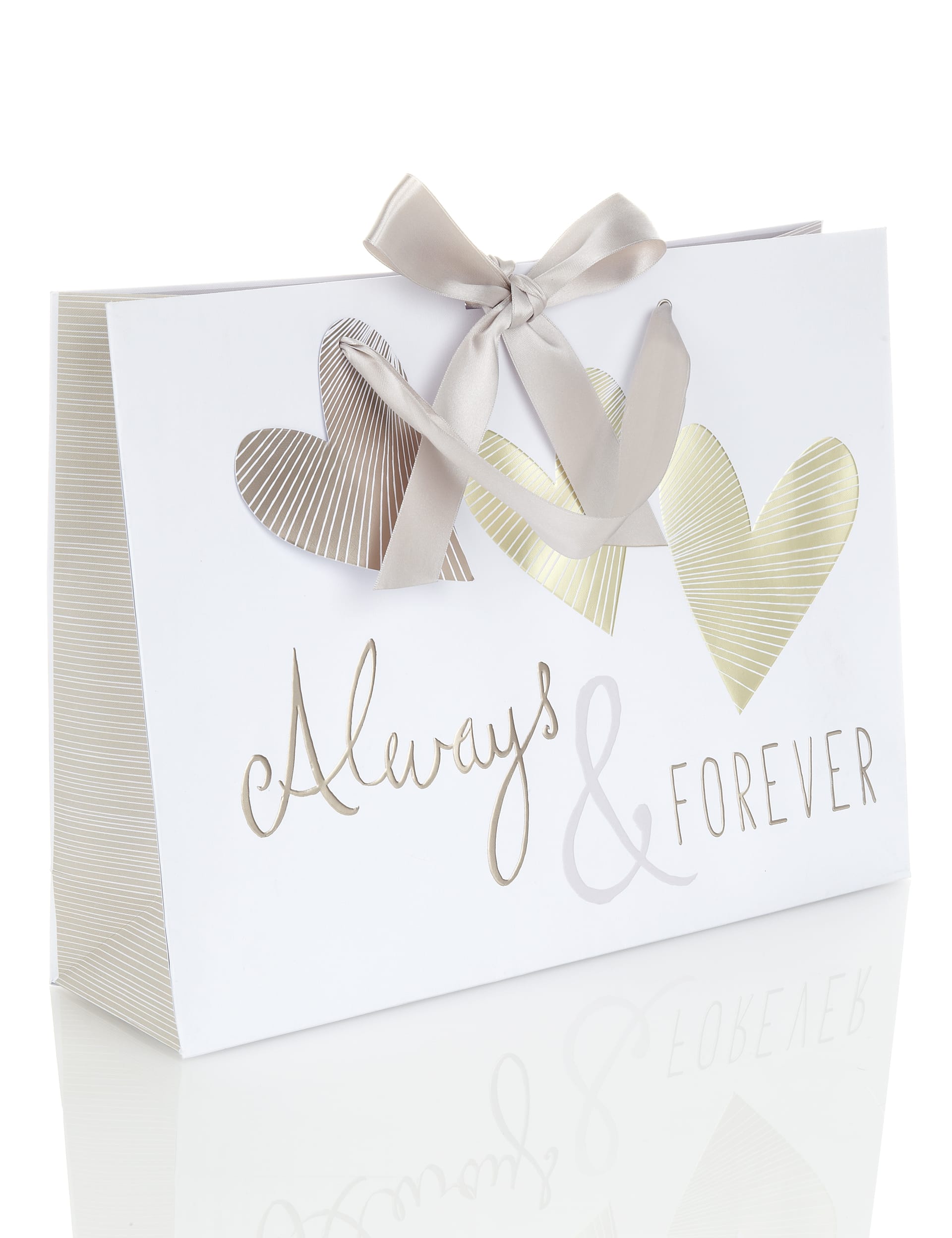 Large Gold Heart Gift Bag | M&S