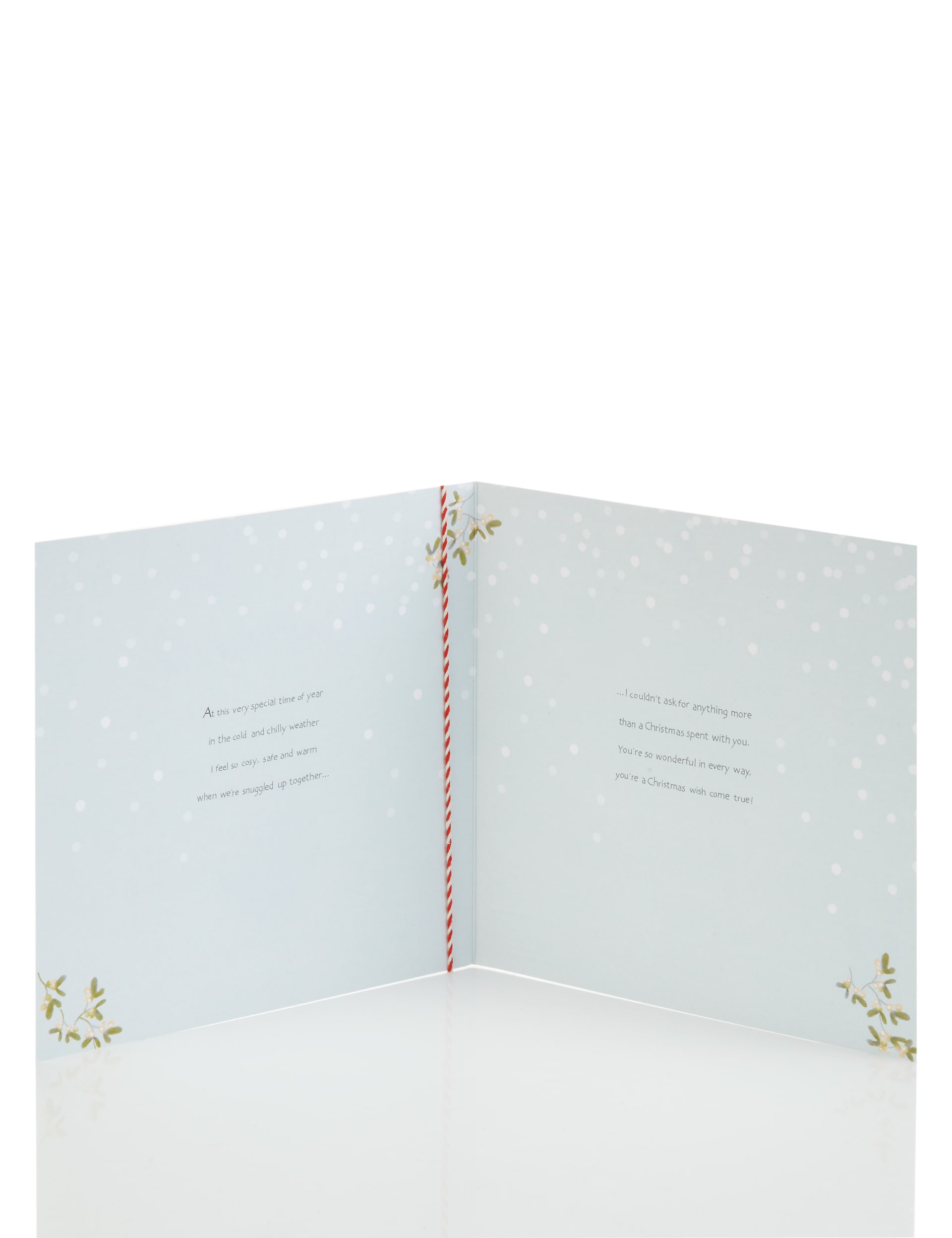 Girlfriend Cute Bear & Present Christmas Card Image 2 of 3