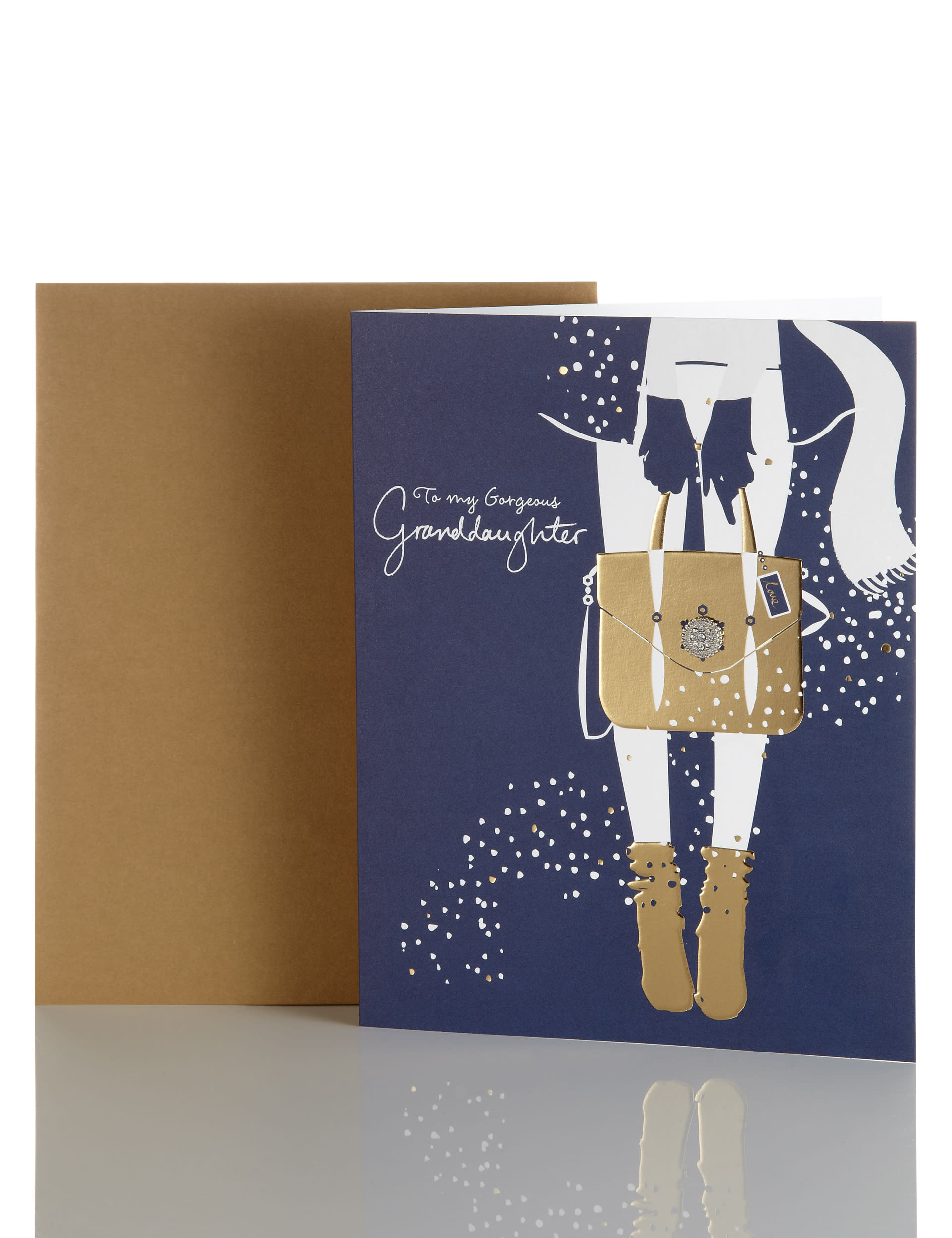 Granddaughter Fashionable Christmas Card Image 2 of 3