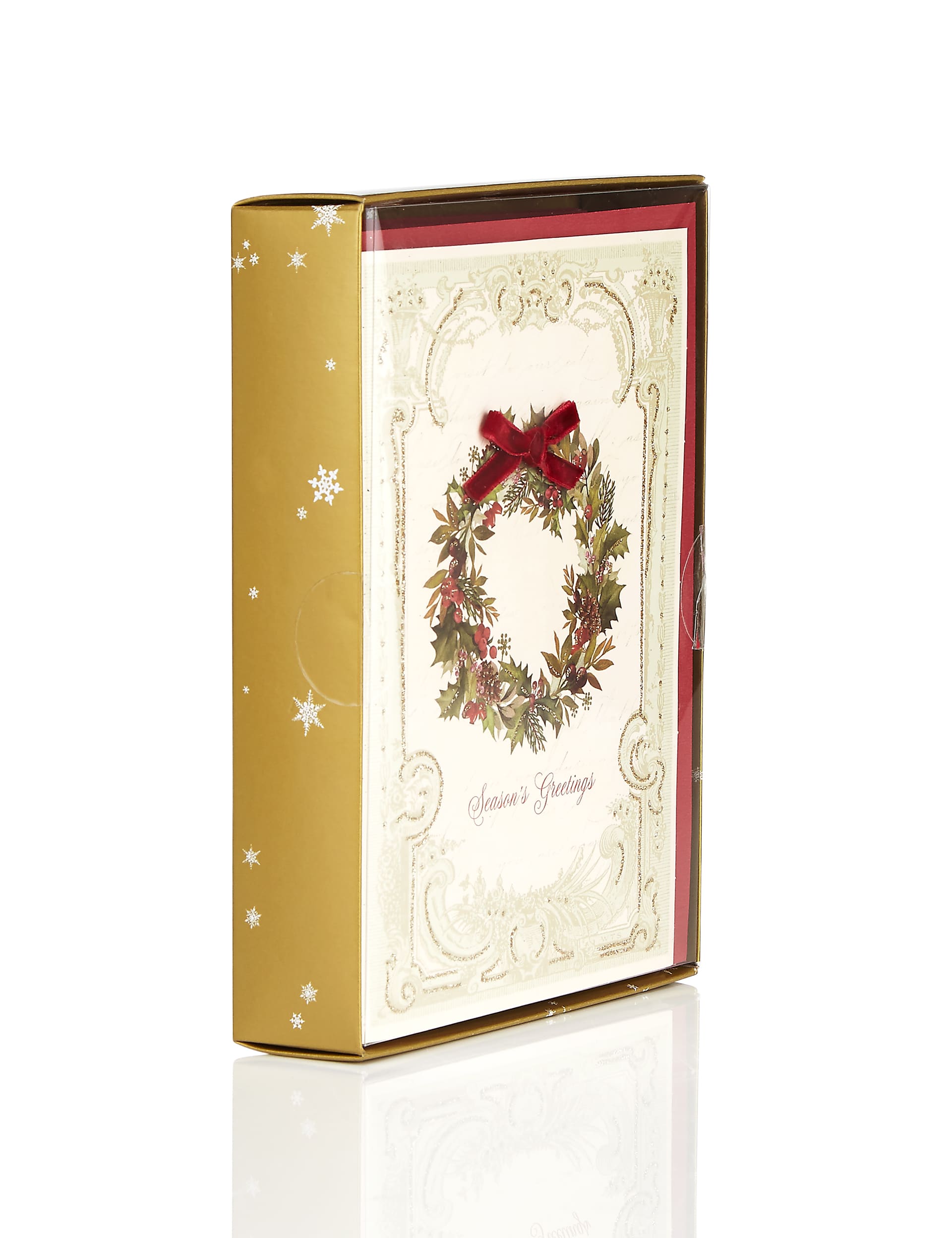 8 Luxury Classic Wreath Christmas Multipack Cards Image 2 of 4